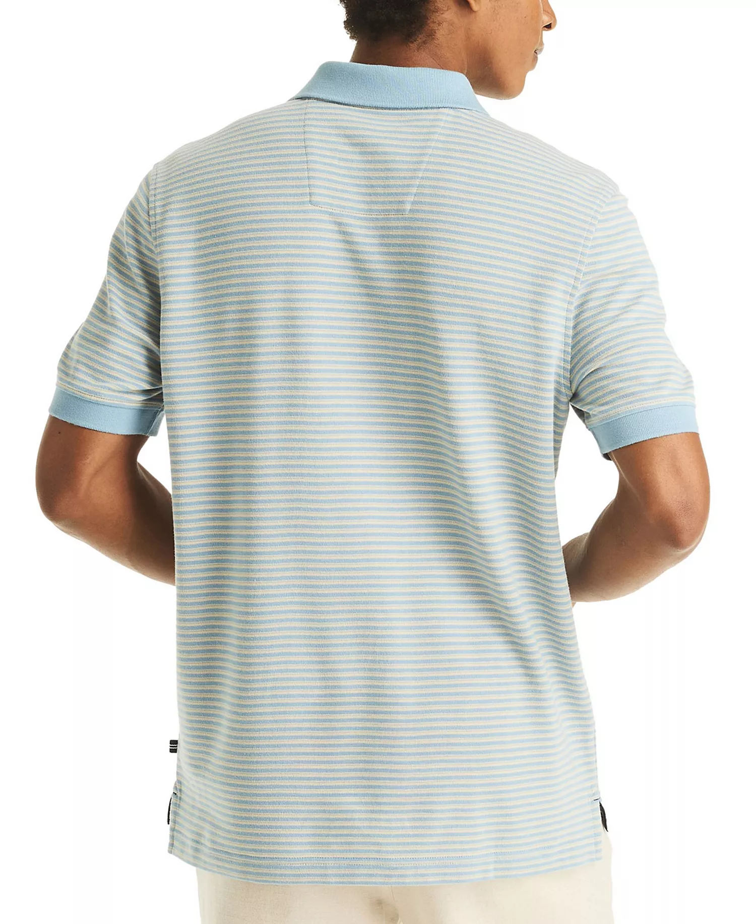 Men's Striped Spread Collar Polo Shirt - Allure - 2XL