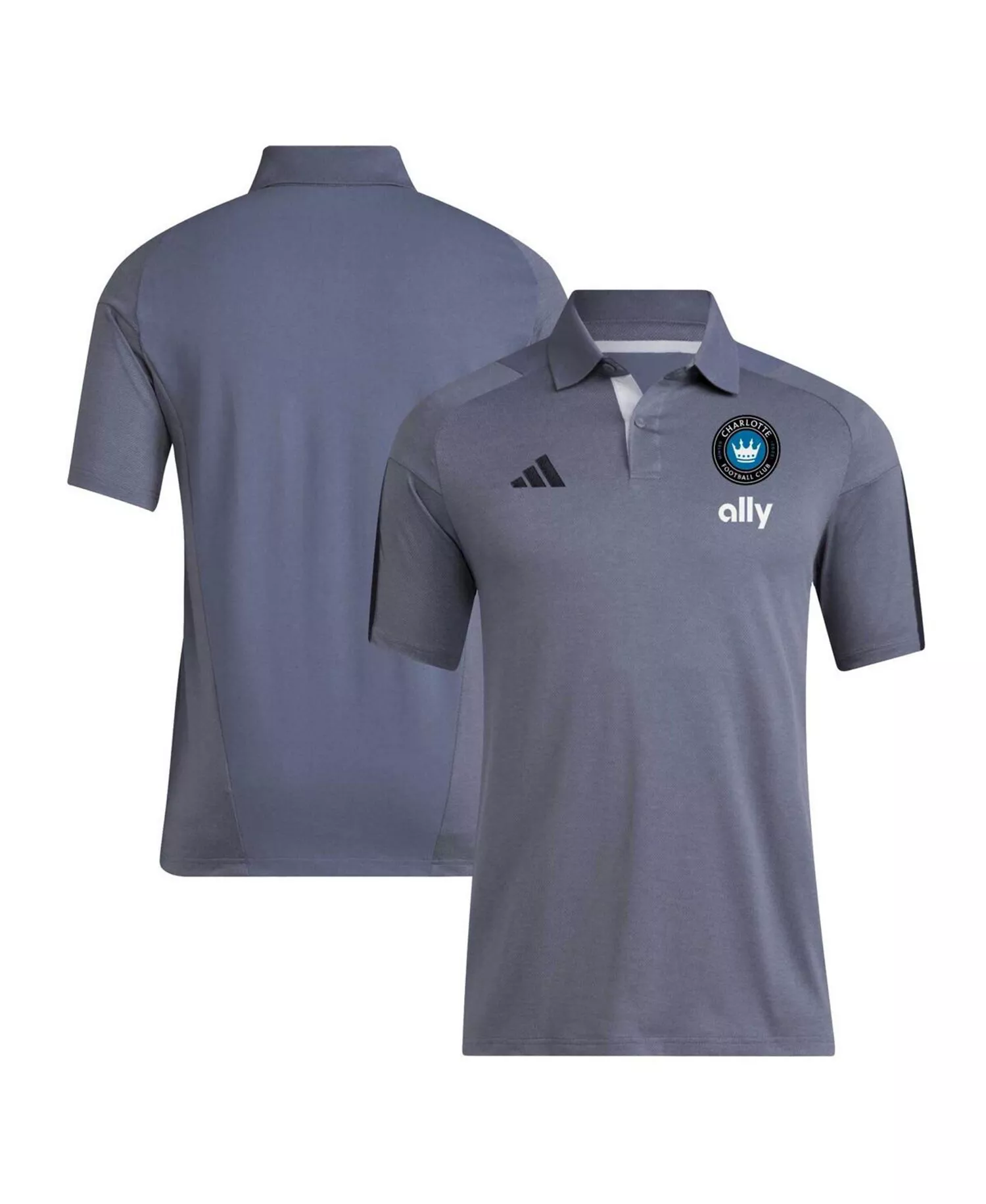 Men's Gray Charlotte FC 2024 Training Polo Shirt - Gray - L
