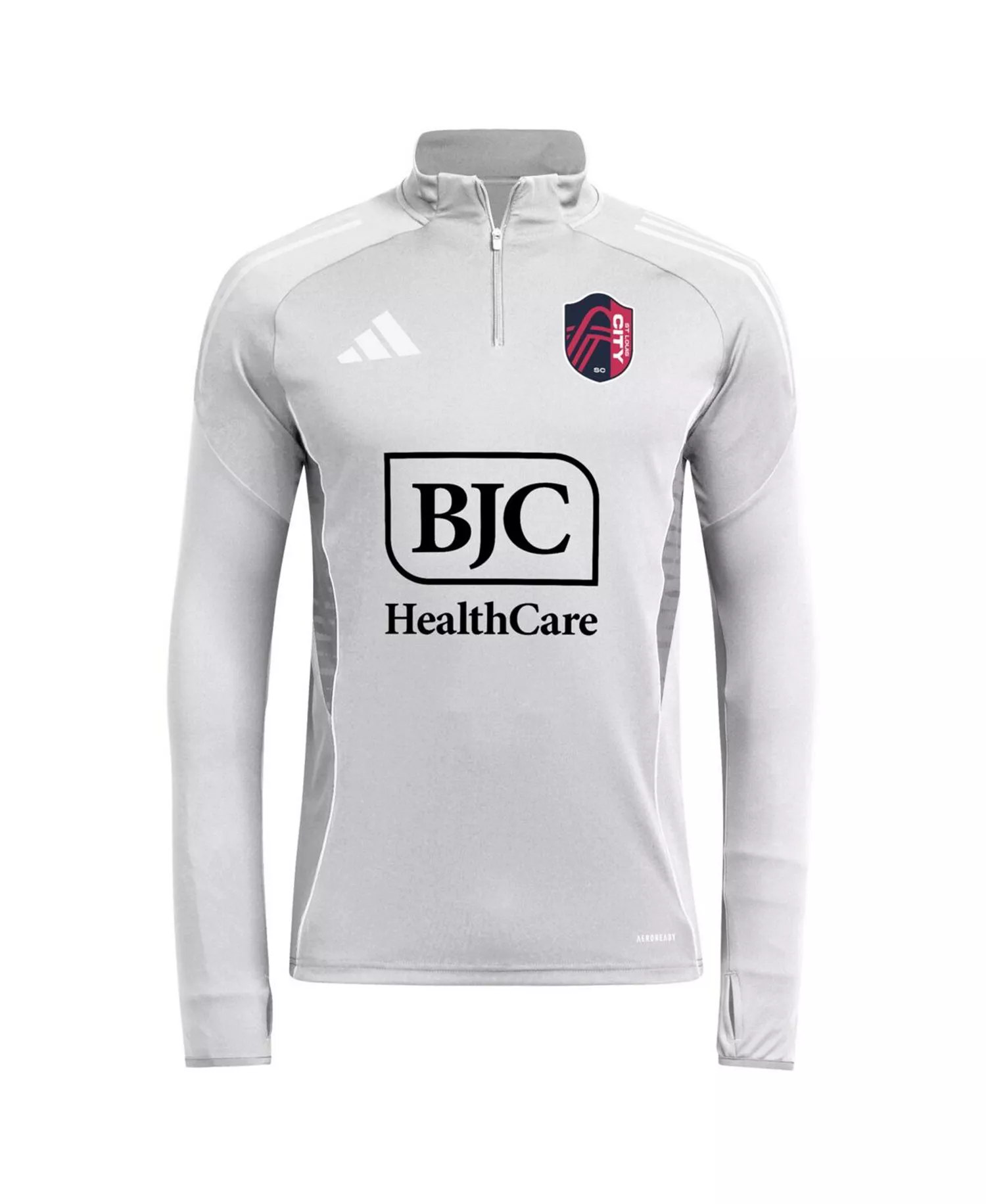 Men's Silver St. Louis City SC 2025 Quarter-Zip Long Sleeve Training Top - Silver - 2XL