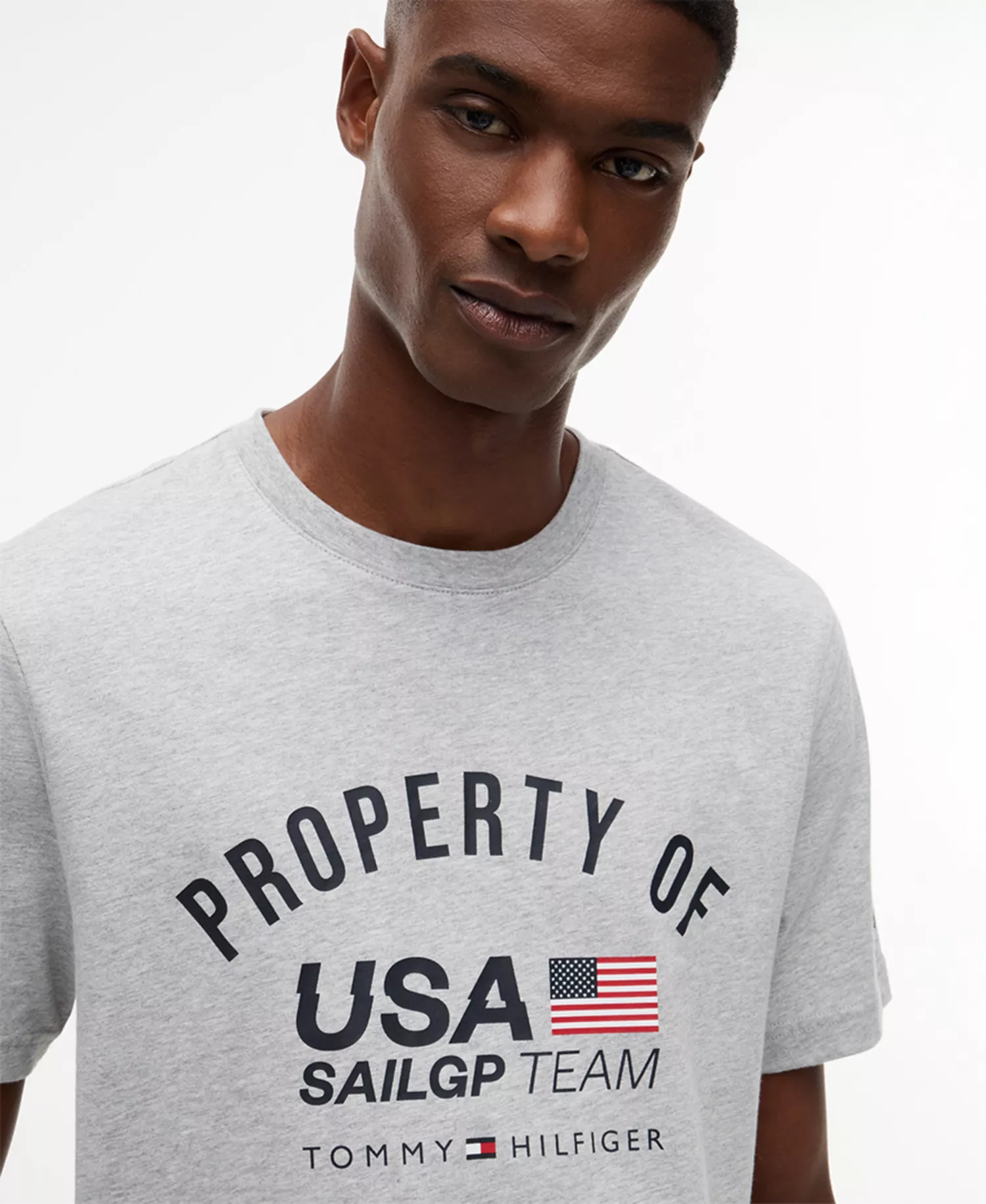 x U.S. SailGP Men's Property of USA T-Shirt - Light Gray Heather - L