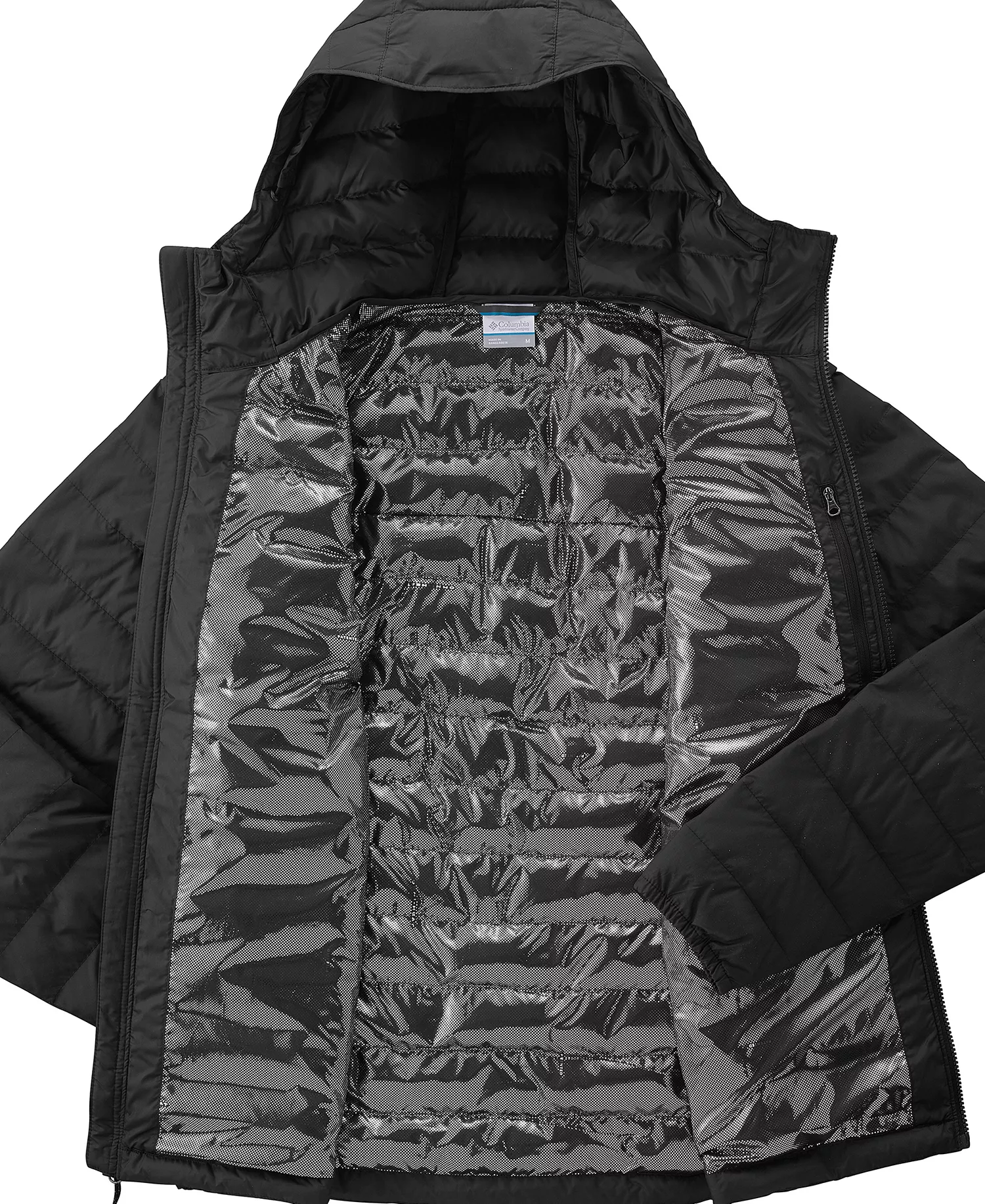 Men's Powder Lite II Hooded Jacket - Black - L