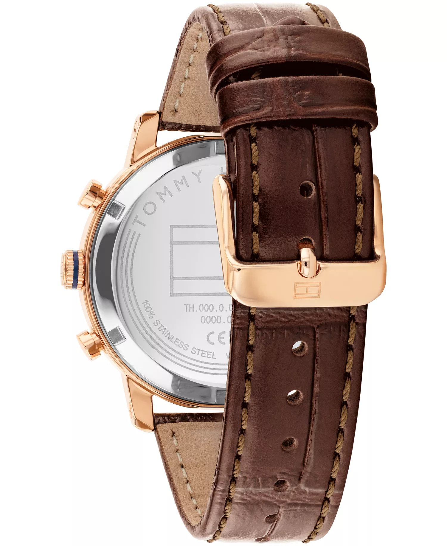 Men's Multifunction Dark Brown Leather Strap Watch, 42mm - Brown - 42