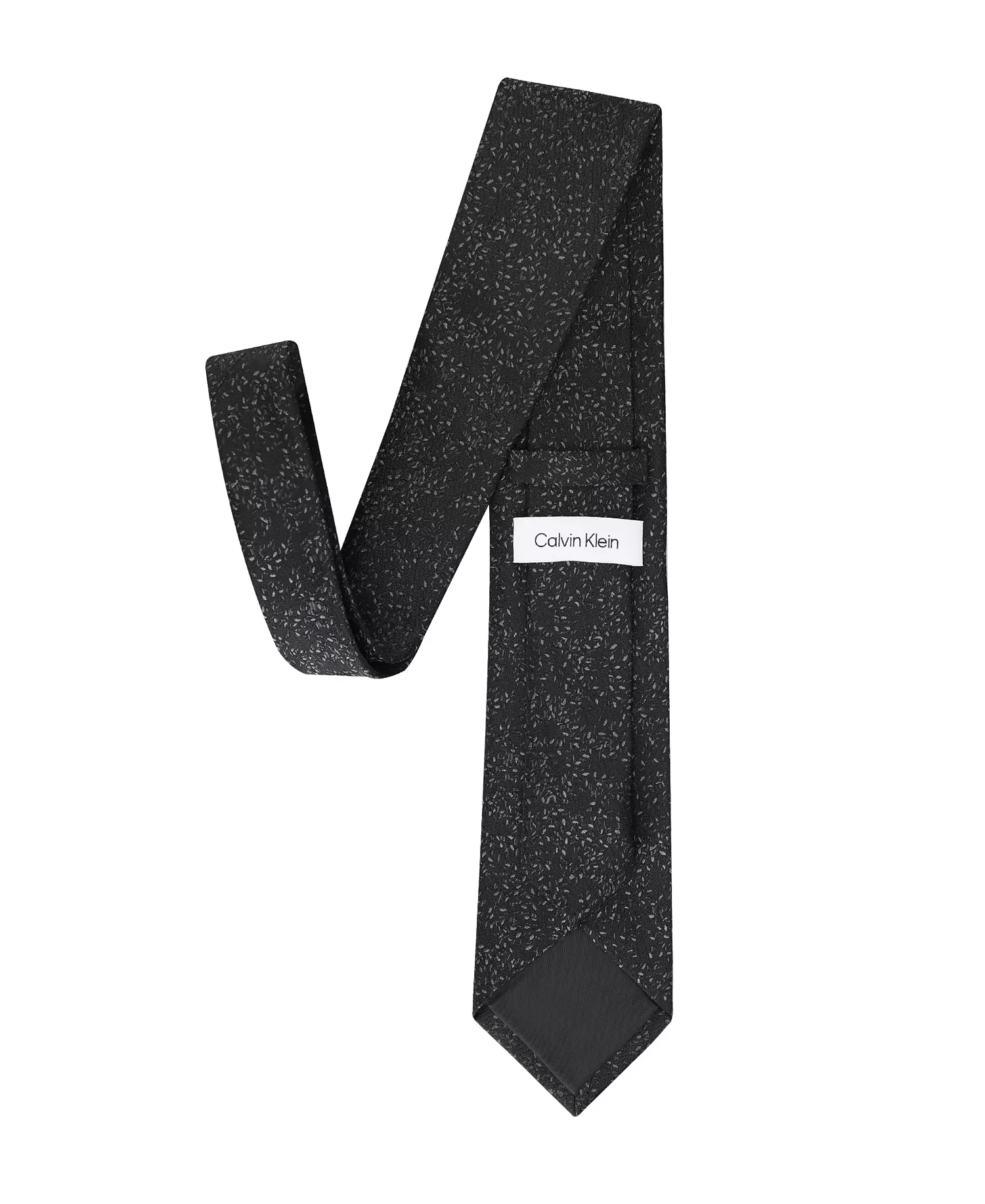 Men's Jean Floral Pattern Tie - Black - ONE SIZE