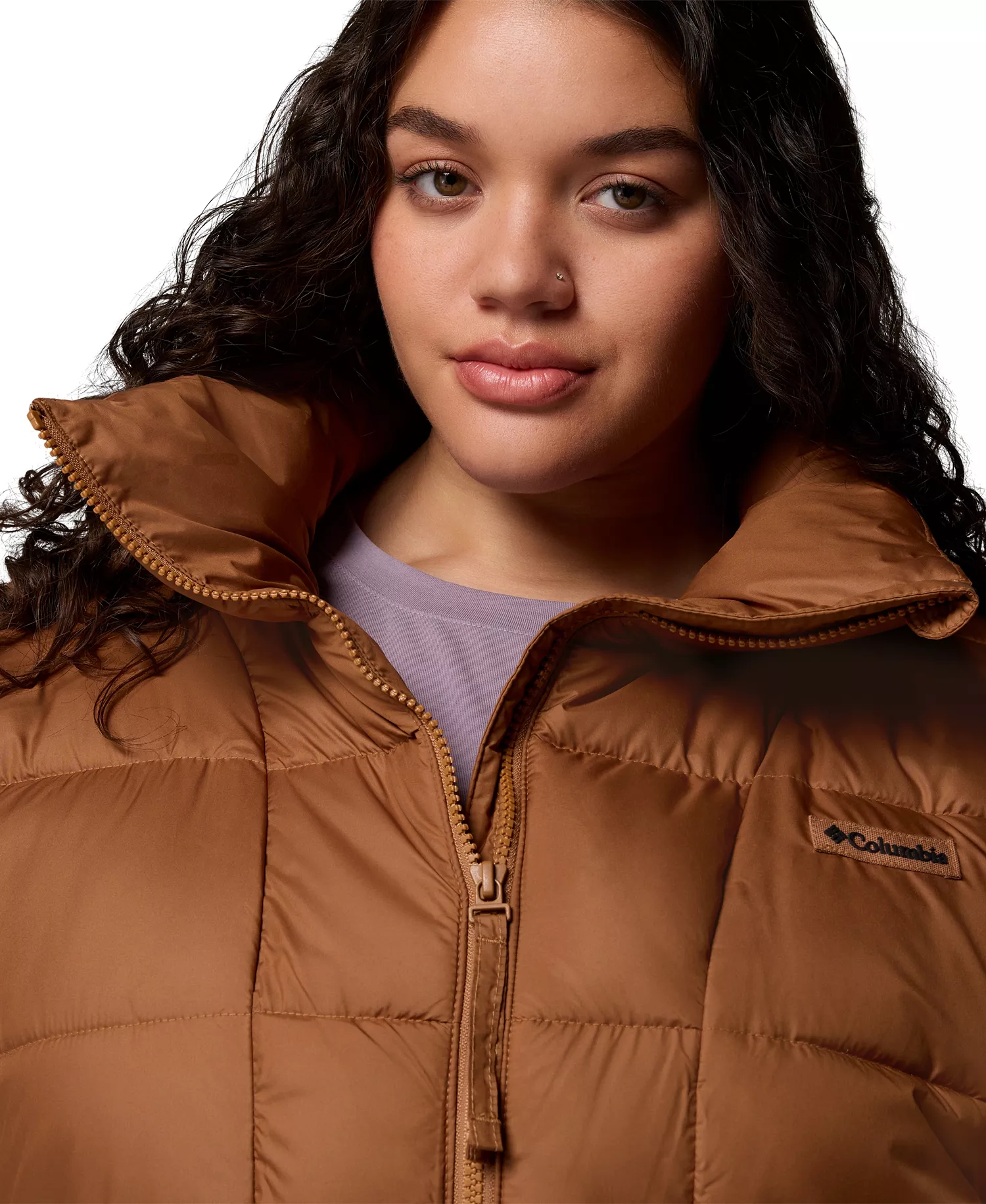 Plus Pike Lake Puffer Jacket - Camel Brown - 2X