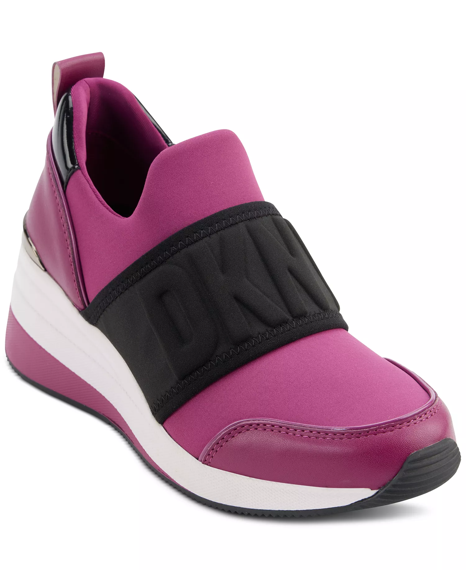 Women's Kamryn Slip-On Logo Wedge Sneakers - Berry/ Black - 11M