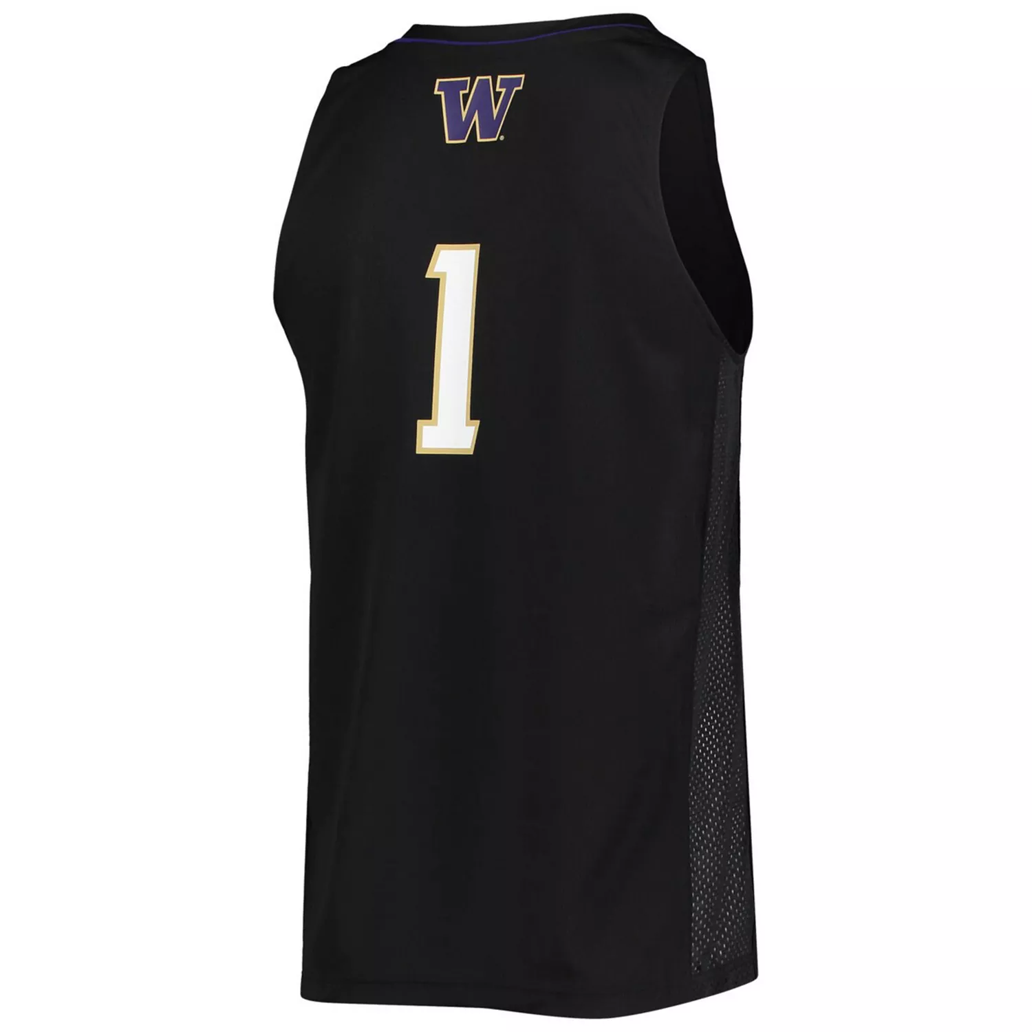 Men's 1 Washington Huskies Swingman Basketball Jersey - Black - 2XL