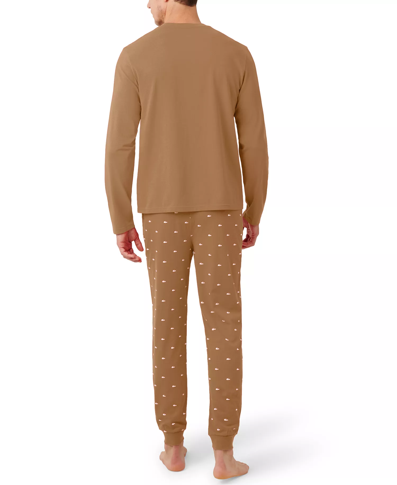 Men's 2-Piece Jersey Top and Pant Pajama Set - Cookie - L