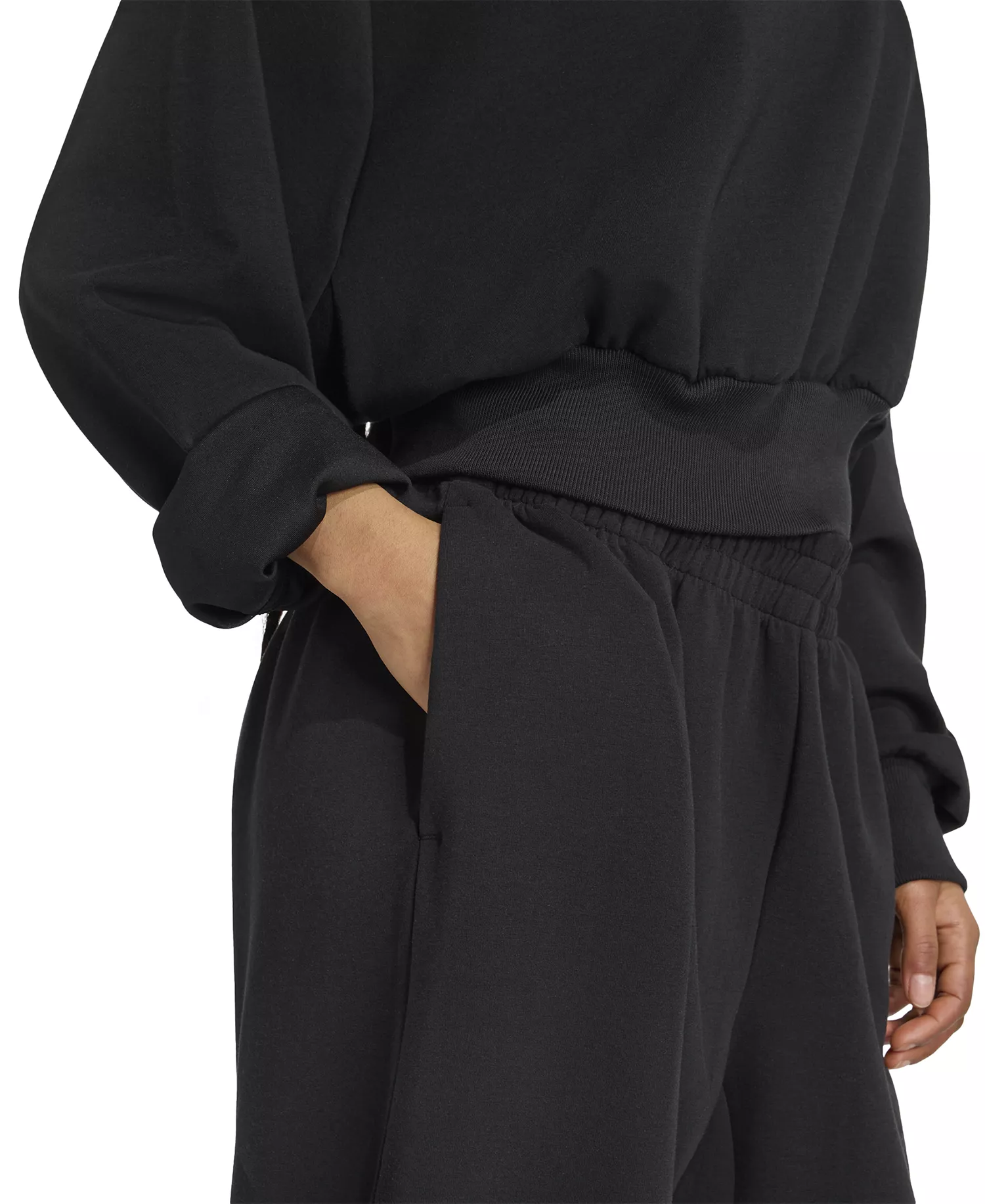 Women's Soft Lux Relaxed Crewneck Sweatshirt - Black - 2XL