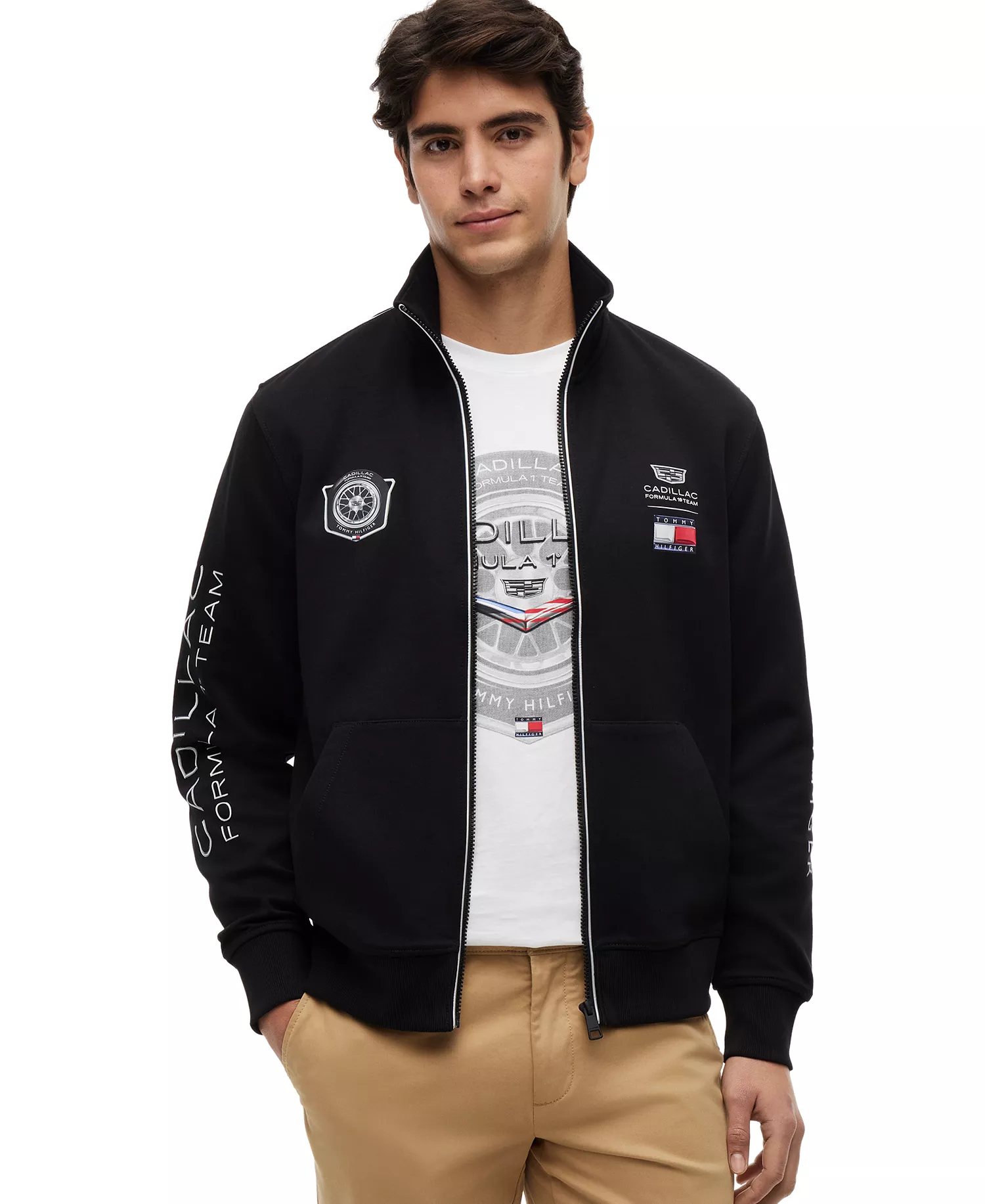x Cadillac F1® Men's Racing Track Jacket - Black - L