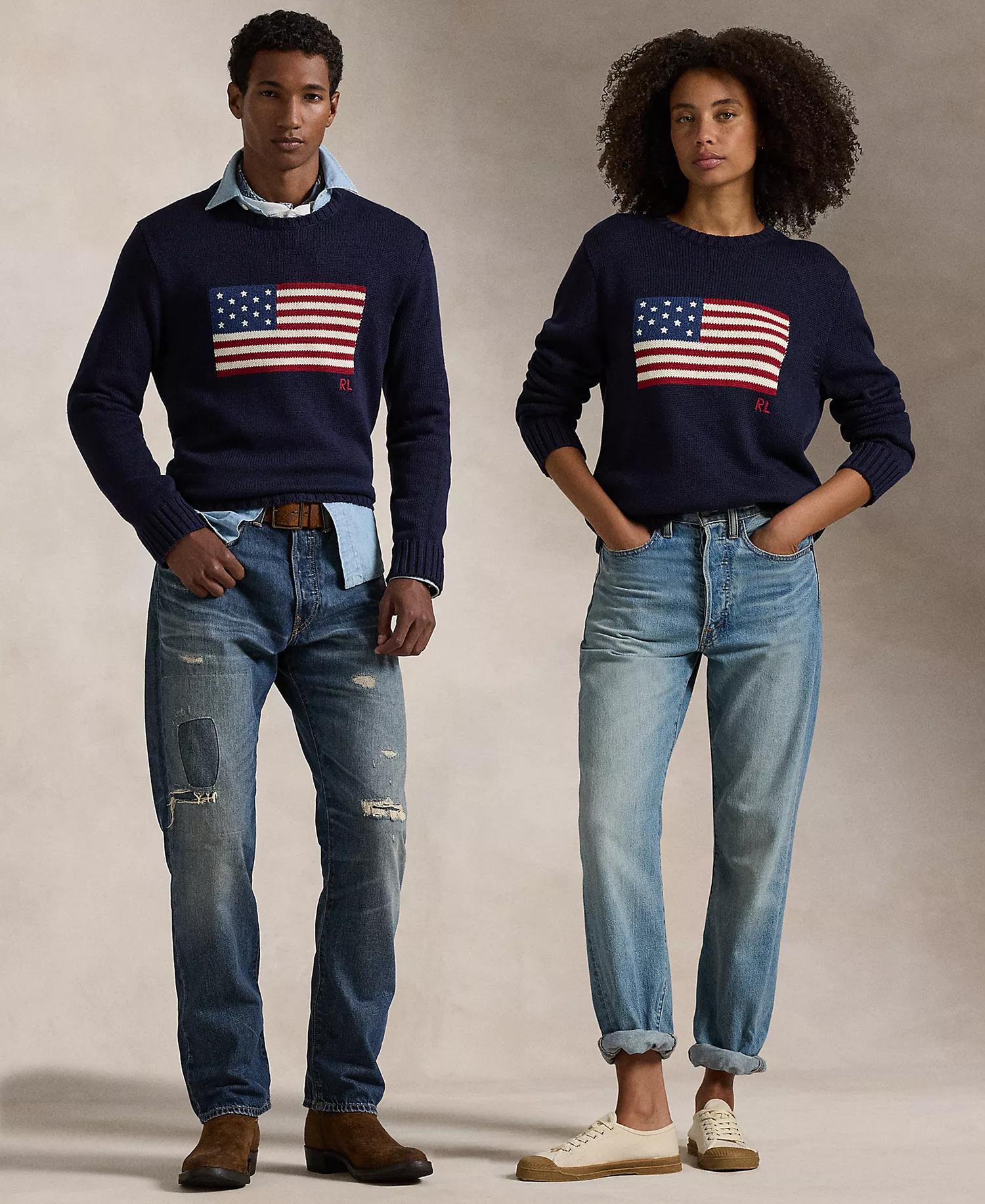 Unisex The Iconic Flag Sweater - Blue - 2XL