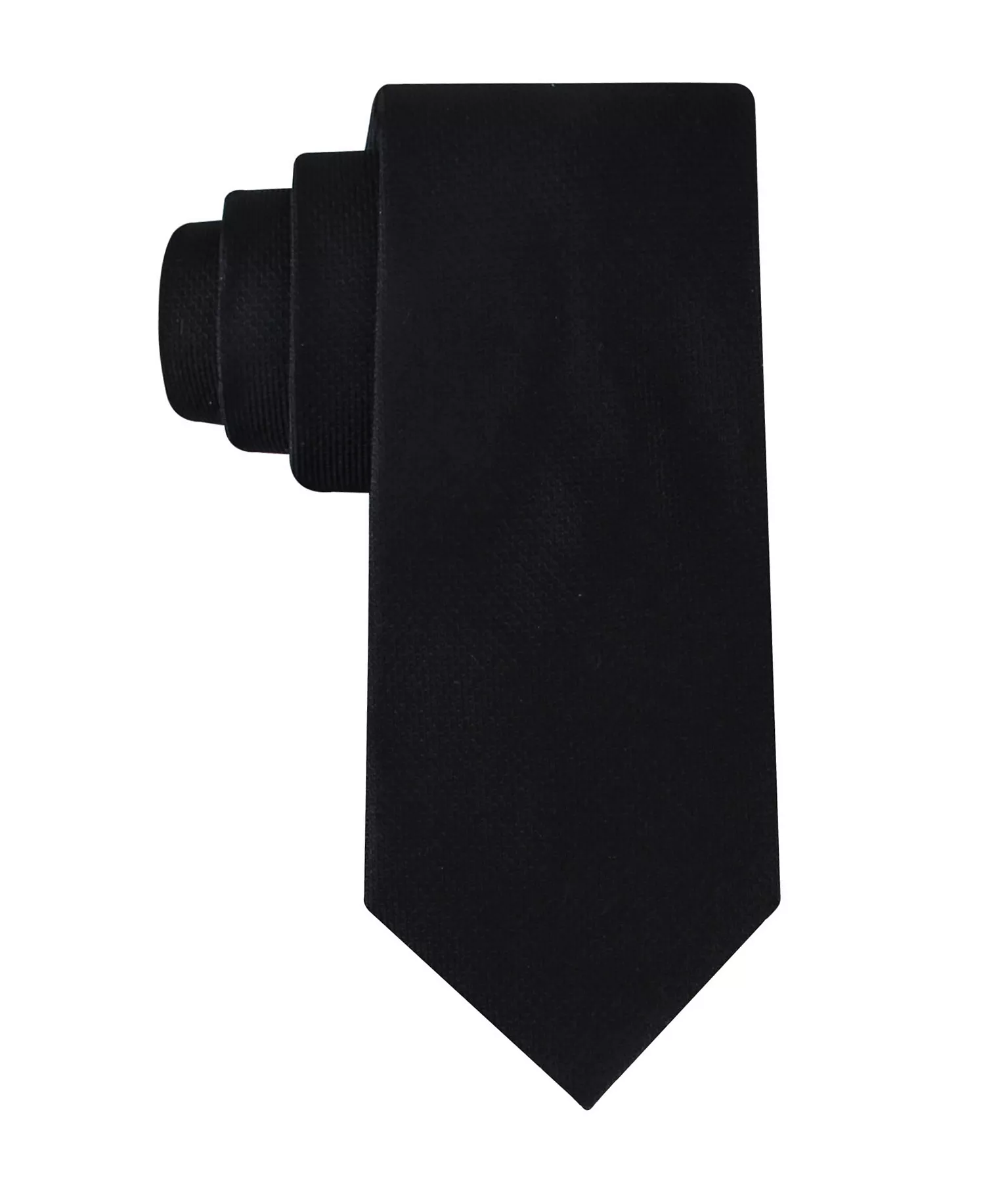 Men's Solid Silk Classic Tie - Black - ONE SIZE