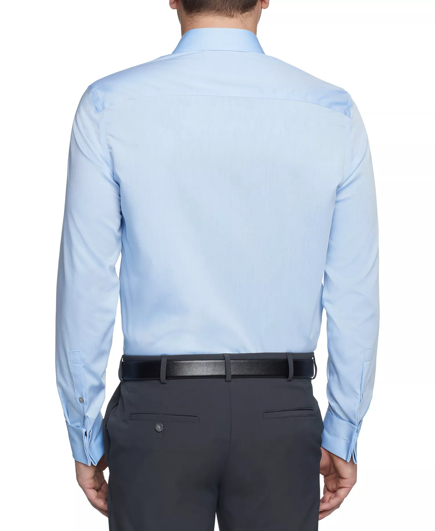 Men's Regular Fit Non-Iron Performance French Cuff Dress Shirt - Blue - 14.5 32/33