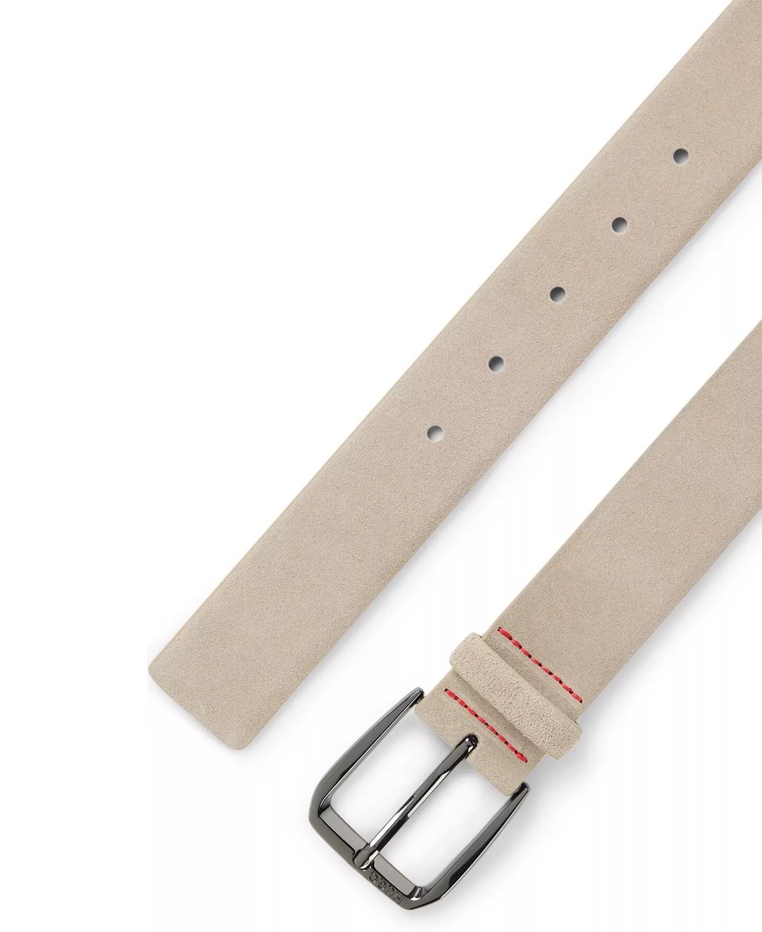 Men's Smooth Leather Dress Belt - Dark Beige - 30