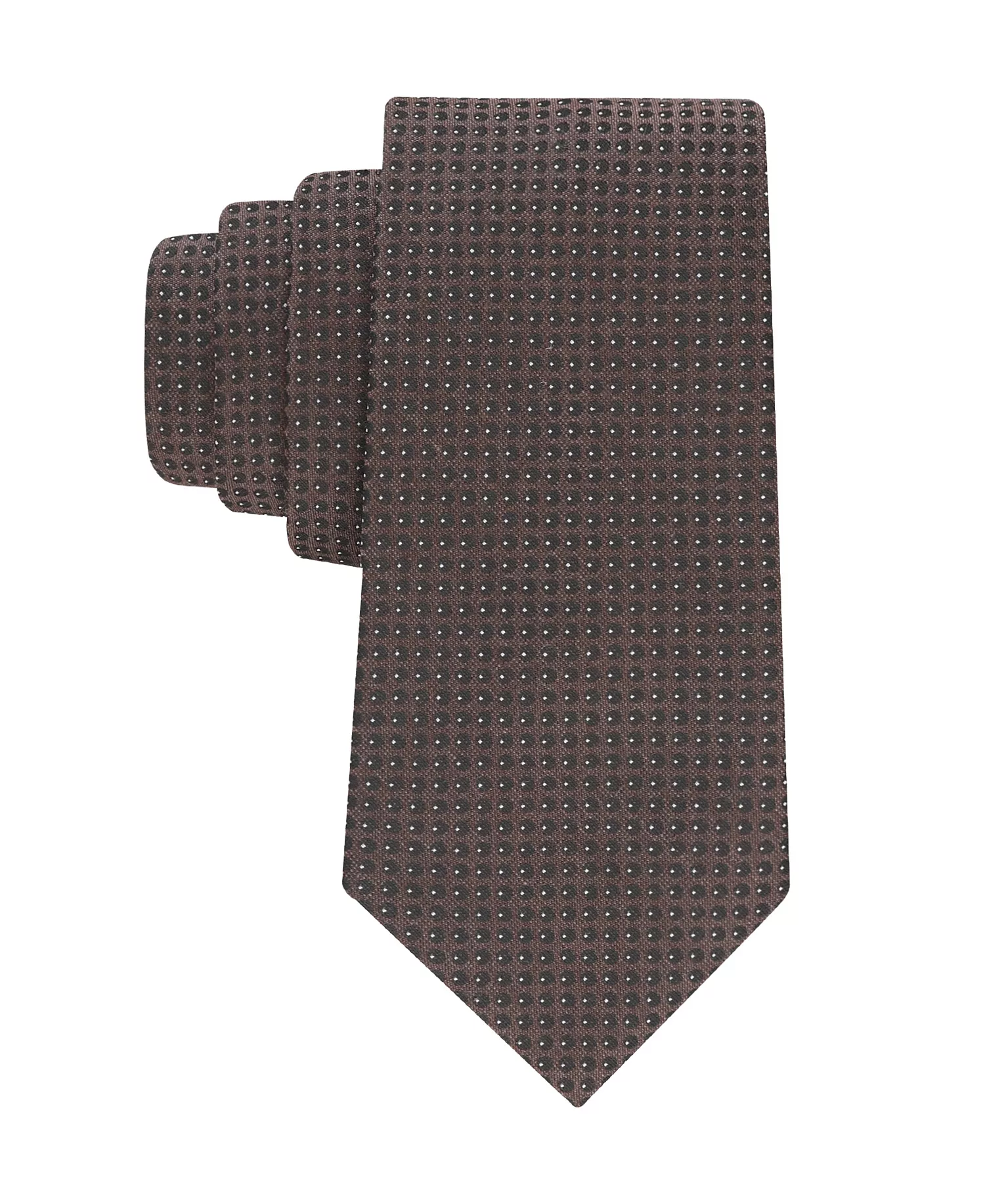 Men's Stella Micro Pattern Tie - Brown - ONE SIZE