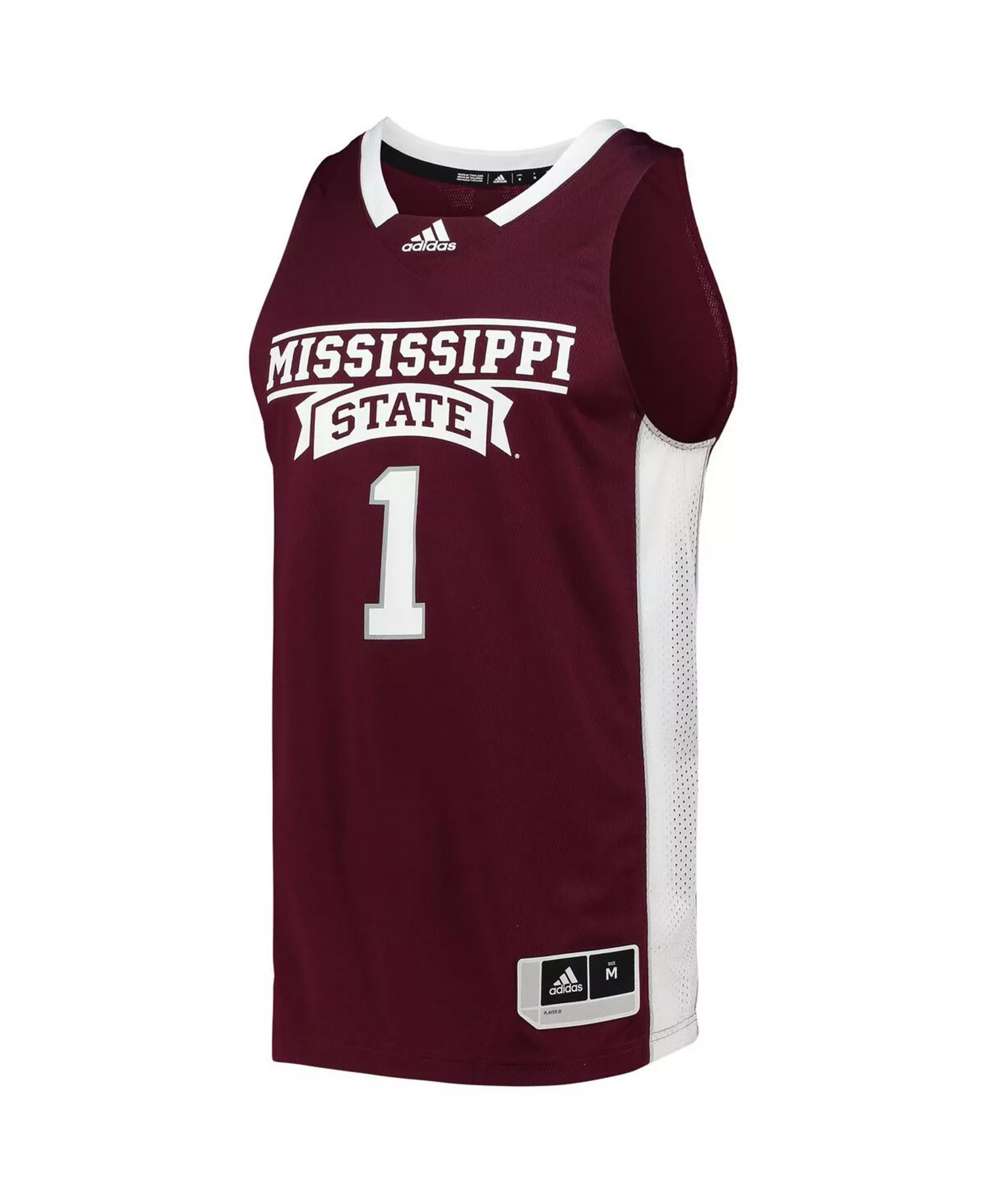 Men's Number 1 Mississippi State Bulldogs Team Swingman Basketball Jersey - Black - 2XL