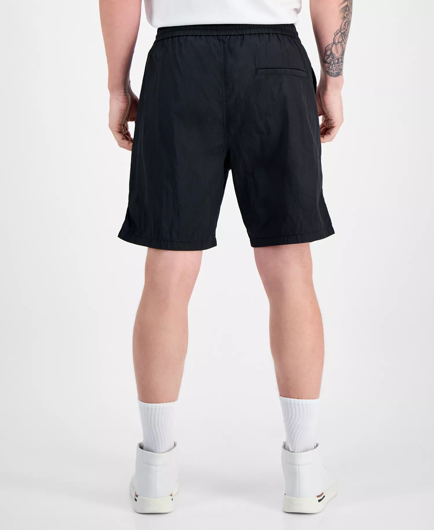 Men's Fanwear Relaxed Fit Drawstring 7.6" Shorts - Black - L