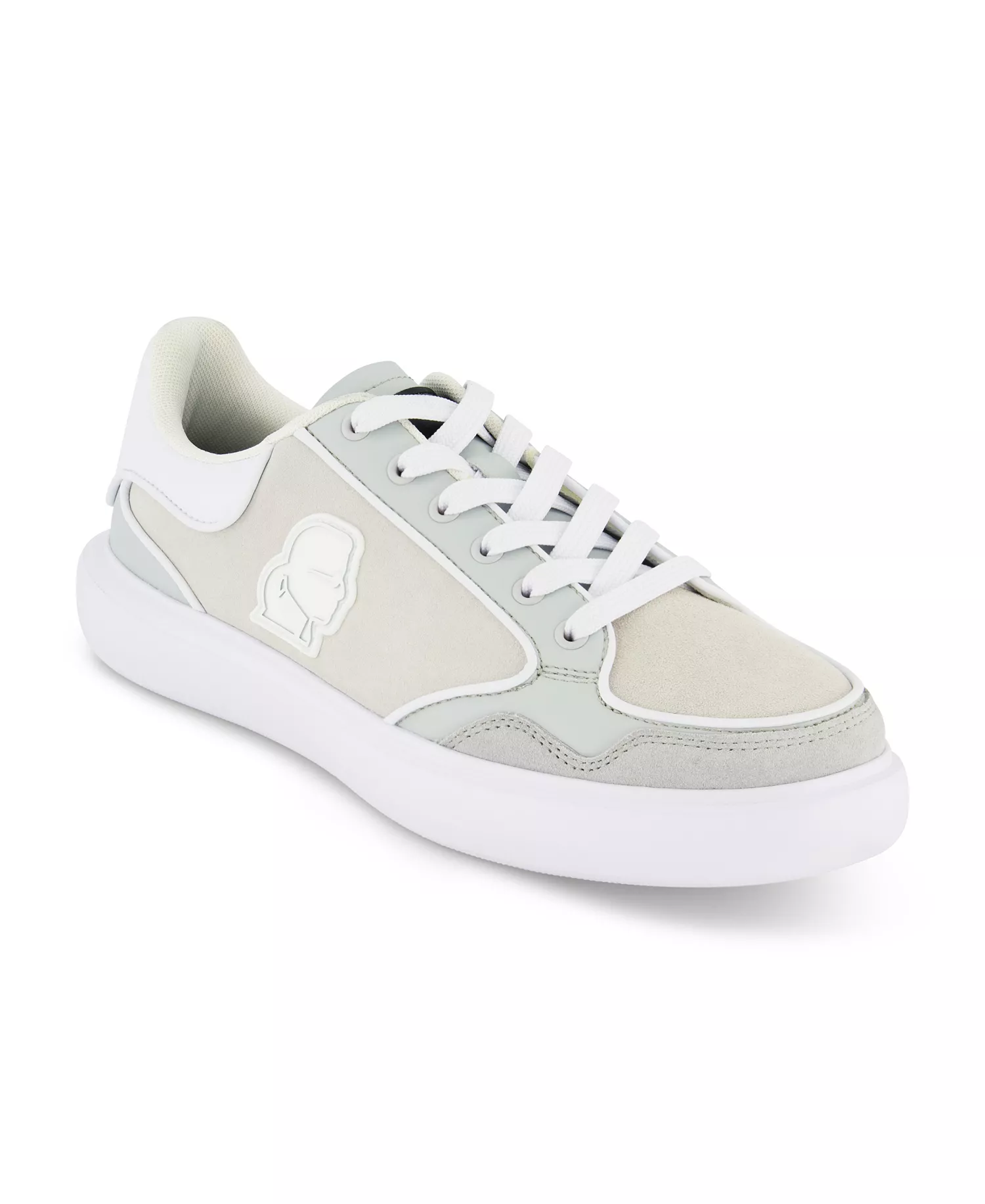 Men's Side Patch Court Lace Up Sneakers - Mint - 10
