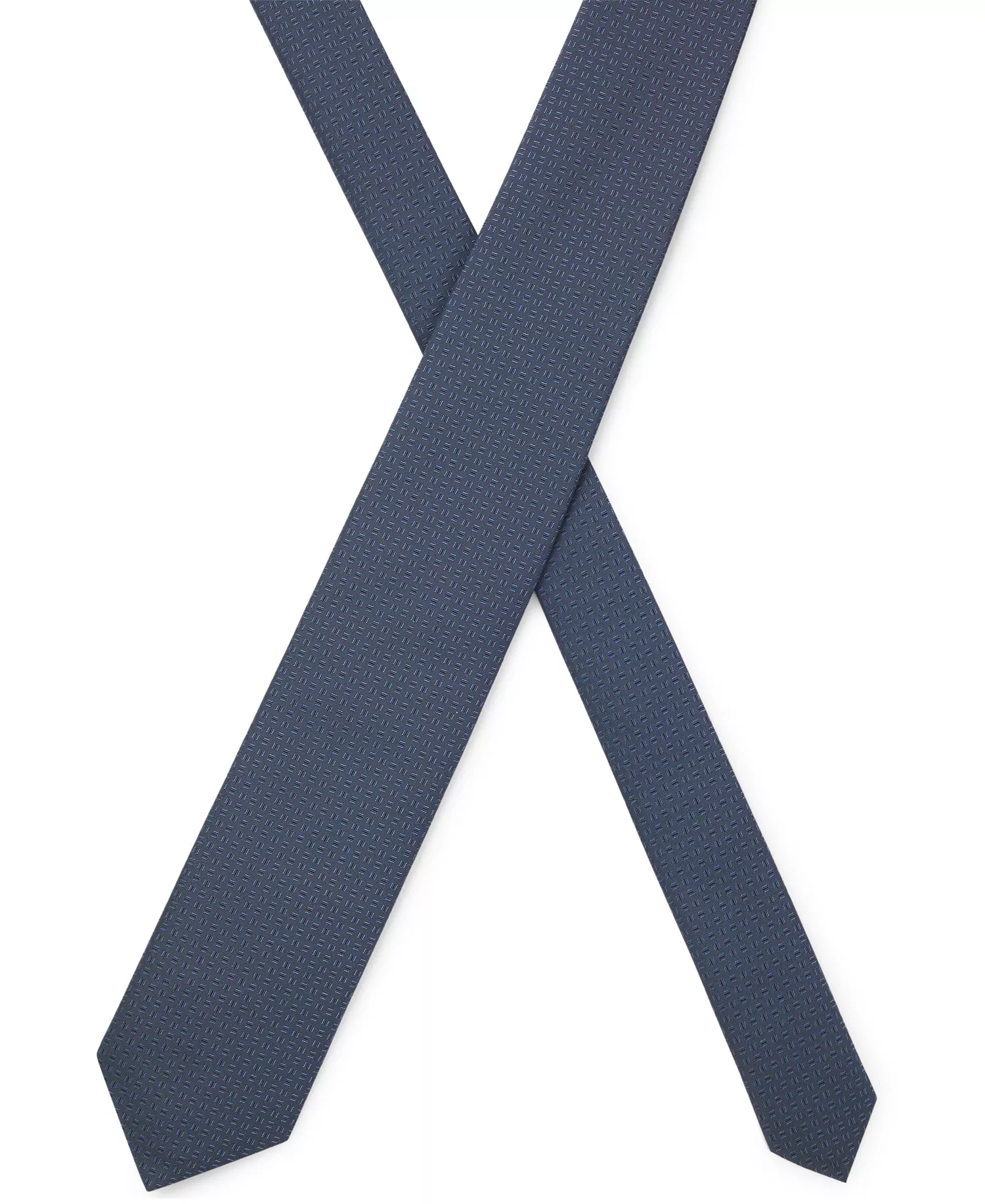 Men's Silk Blend Jacquard-Pattern Tie - Open Blue - ONE SIZE