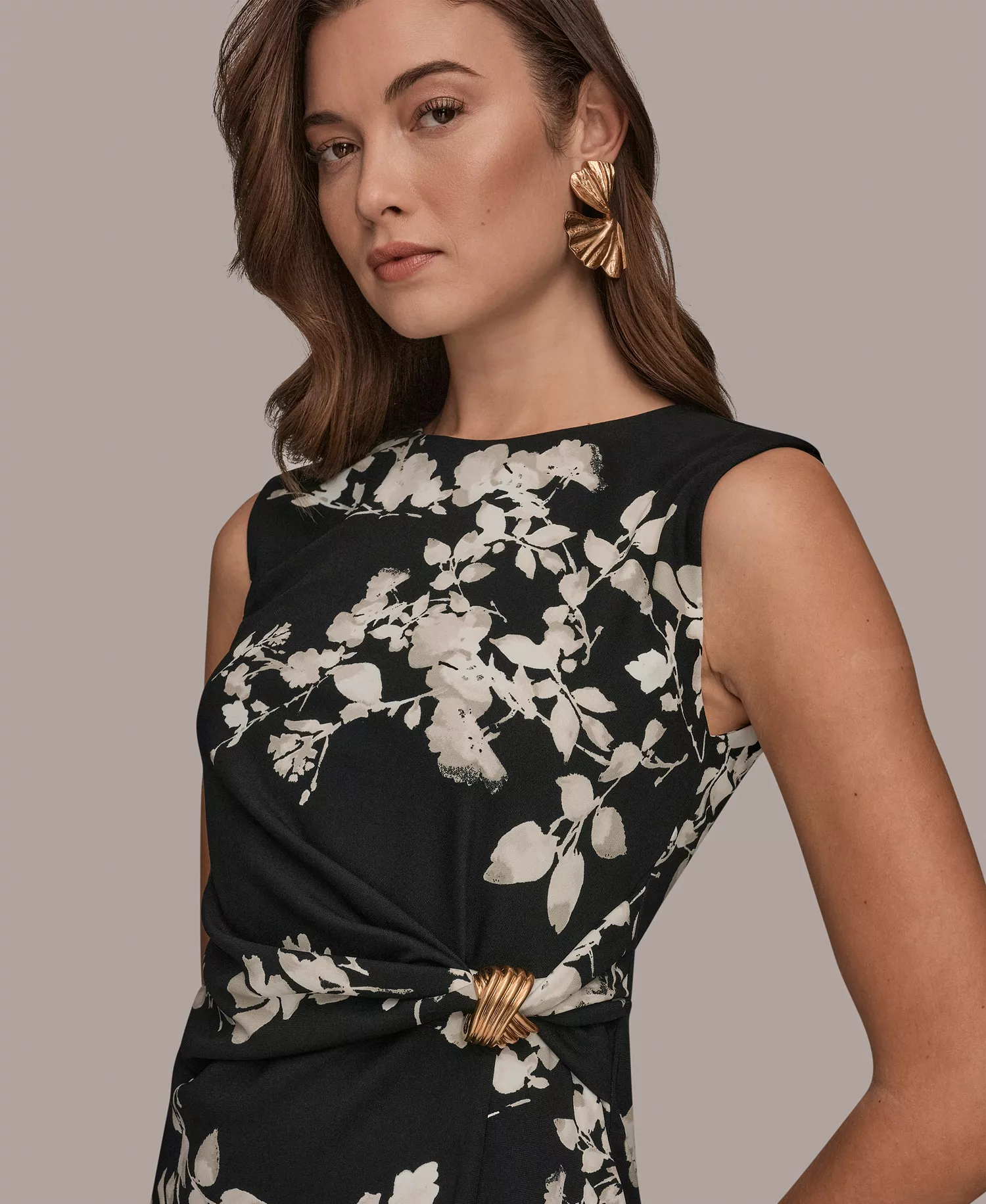 Women's Floral Sheath Dress - Black Multi - 0P