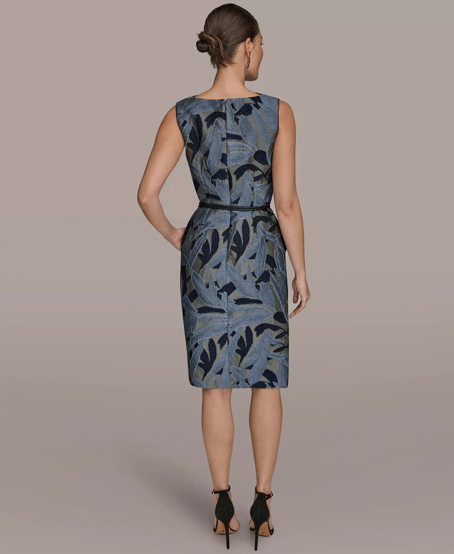 Women's Crewneck Sleeveless Dress - Blue gray - 10