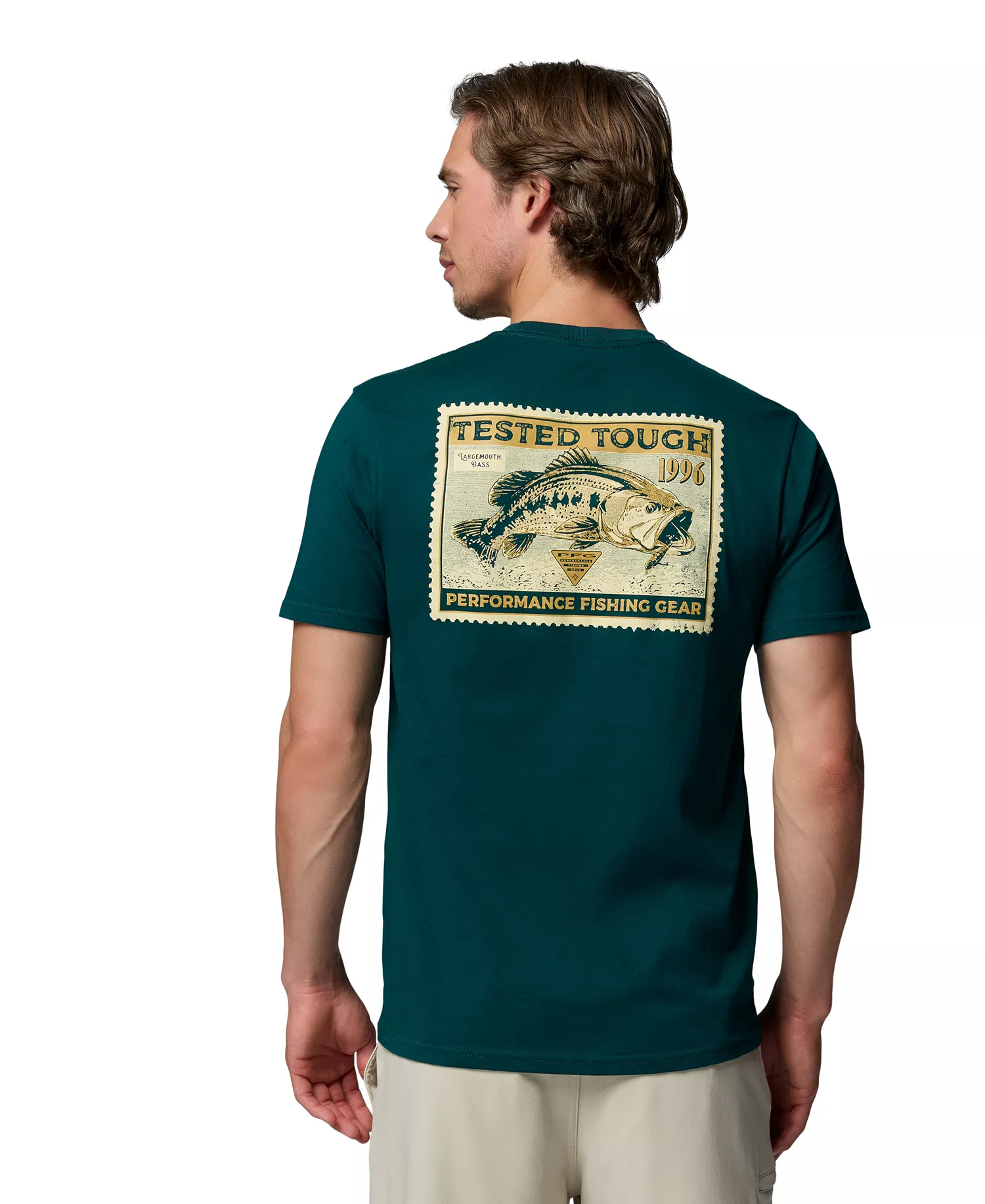 Men's PFG Border Graphic T-Shirt - MIDNIGHT/TEAL - L