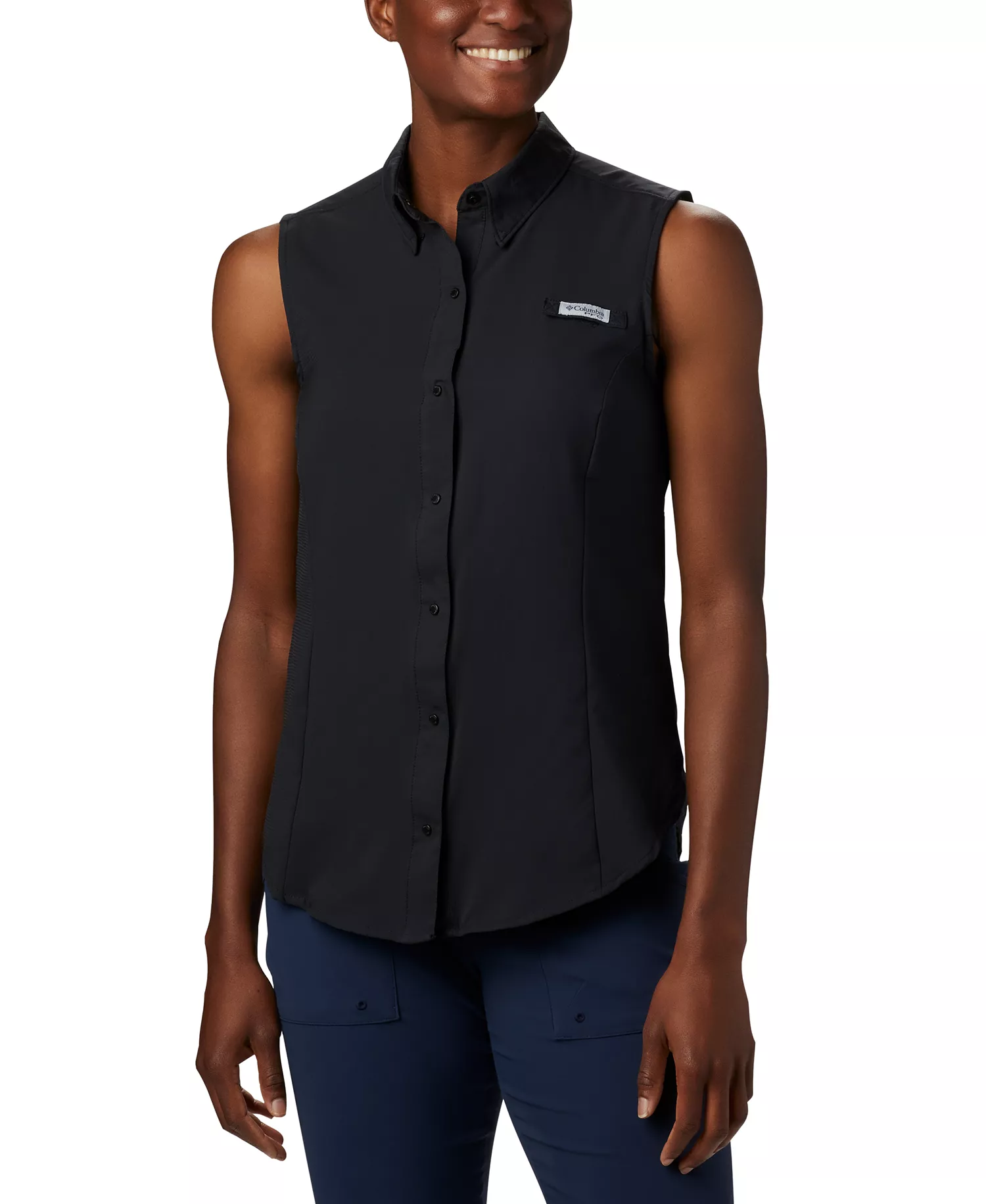 Women's Tamiami Sleeveless Shirt - Black - L