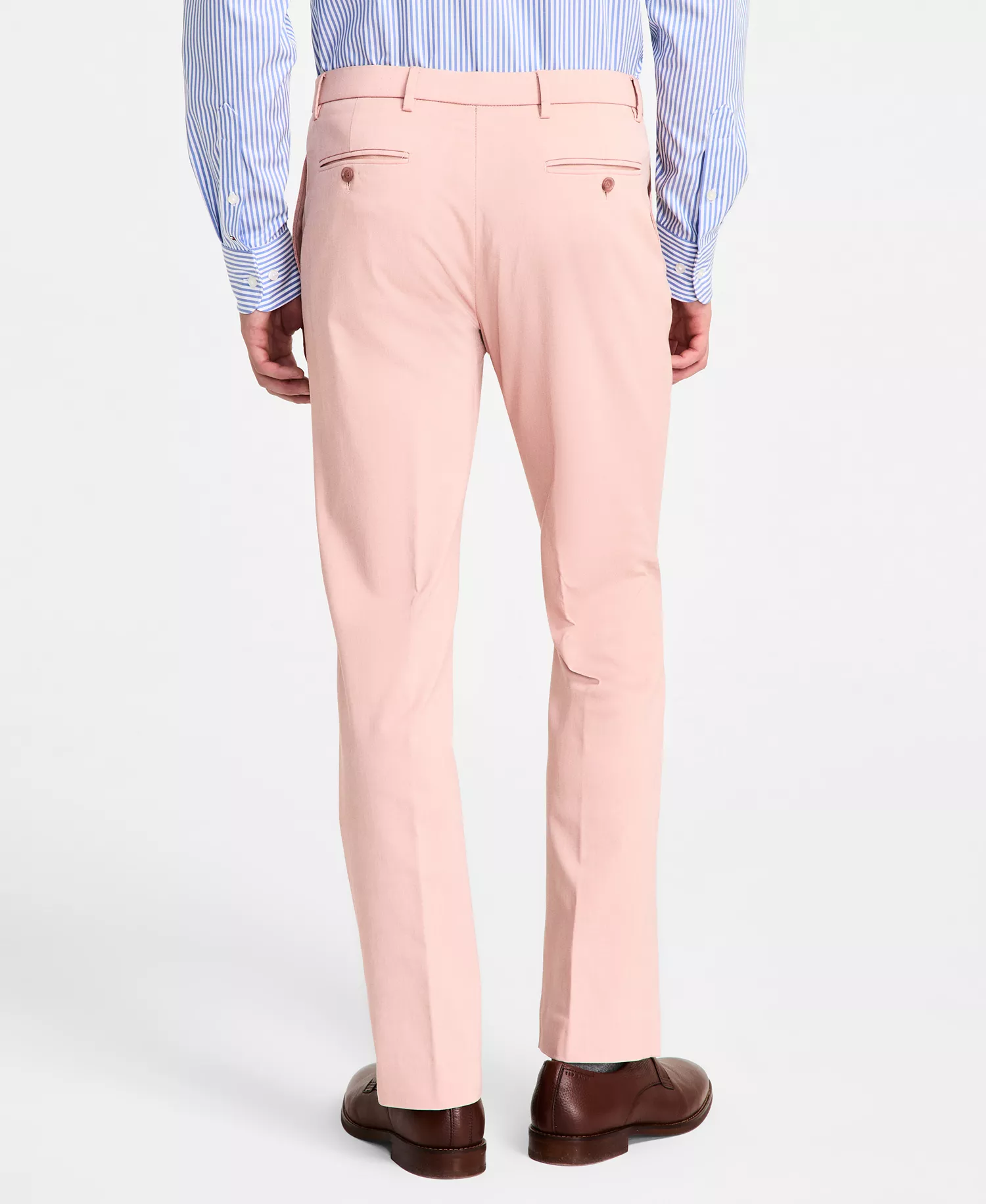 Men's Modern-Fit Solid Dress Pants - Coral - 32 - 30