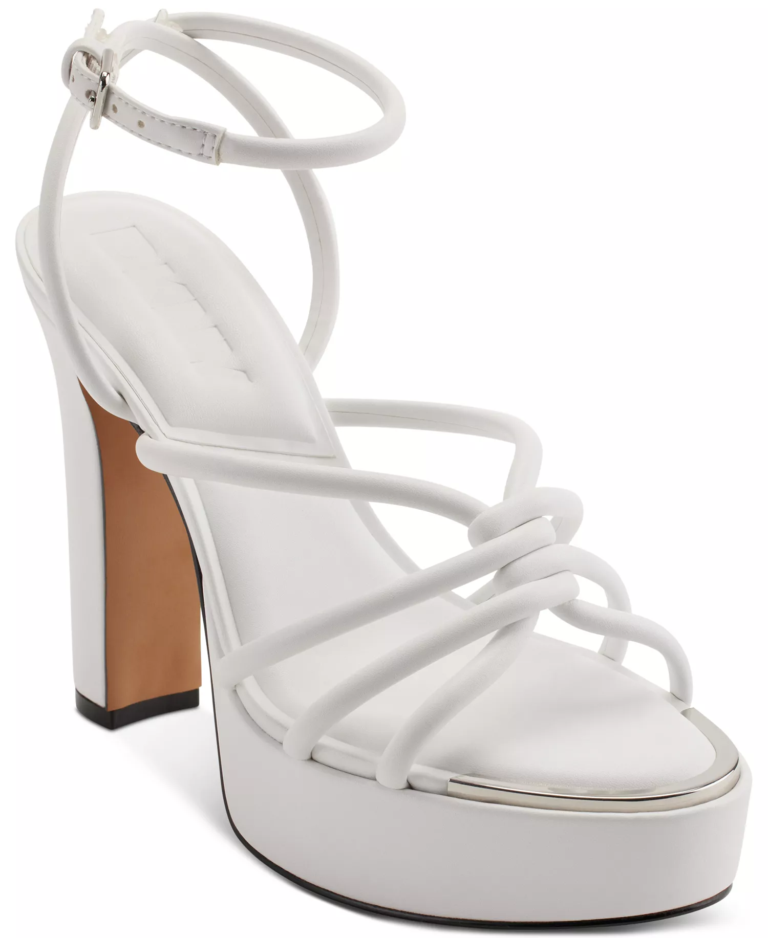 Women's Delicia Strappy Knotted Platform Sandals - Bright White - 10M