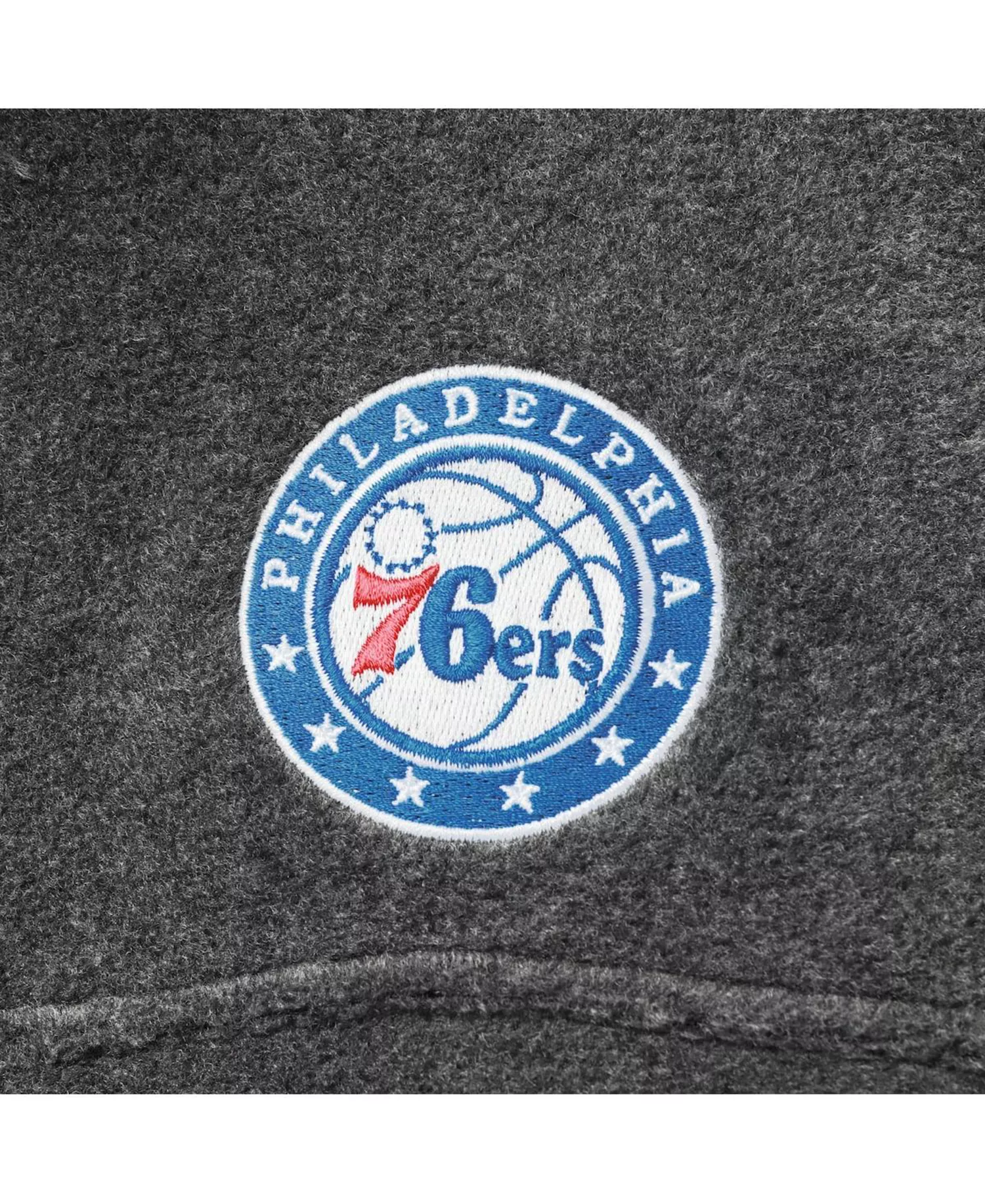 Men's Philadelphia 76ers Heathered Charcoal Flanker Full-Zip Jacket - Heathered Charcoal - Medium