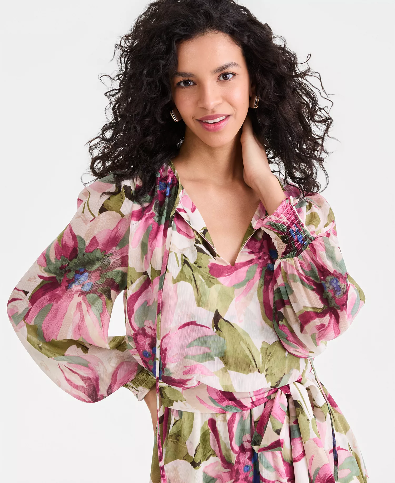 Women's Floral Midi Dress - Farrah Bouquet - L