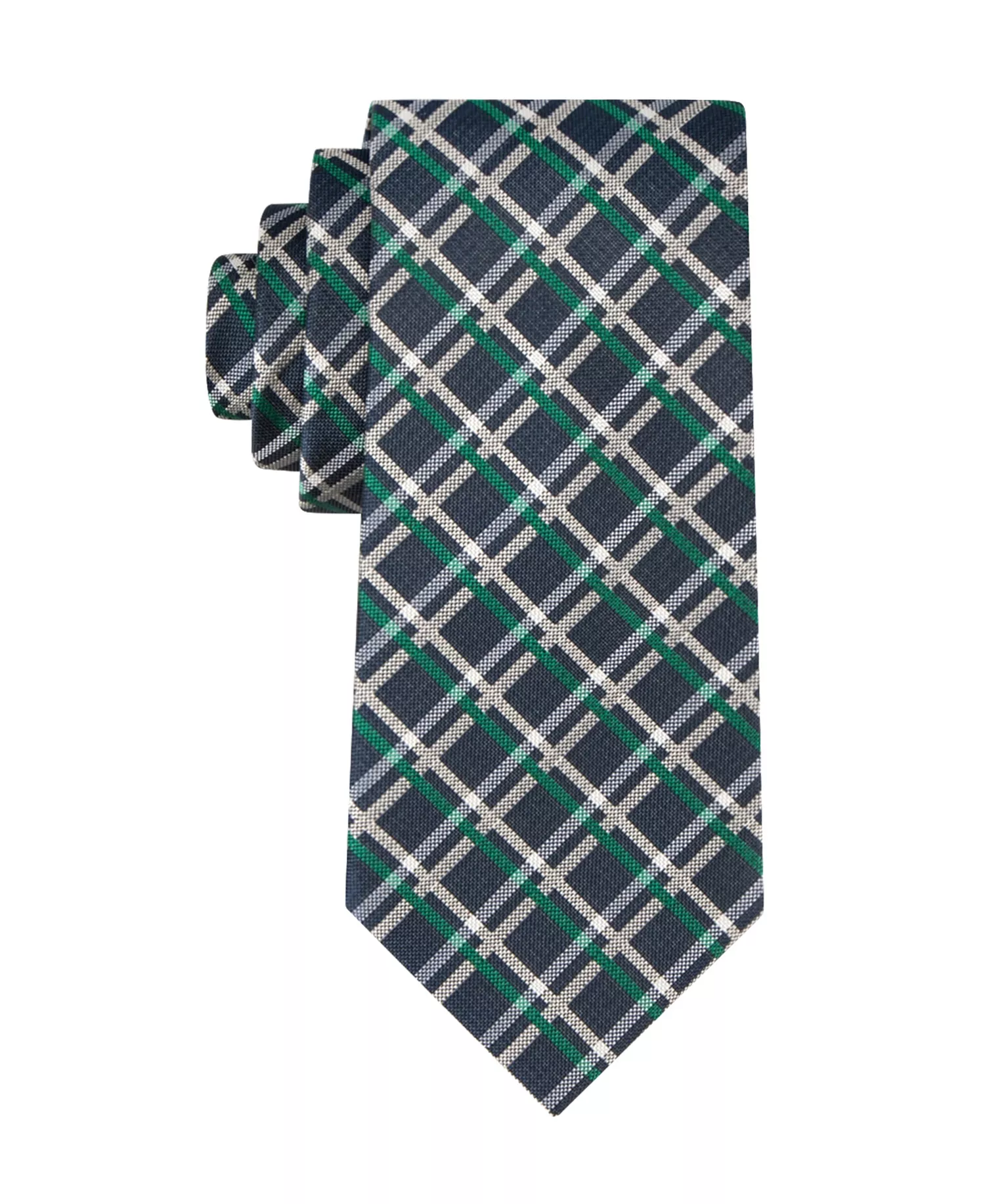 Men's Teddy Plaid Tie - Navy - ONE SIZE