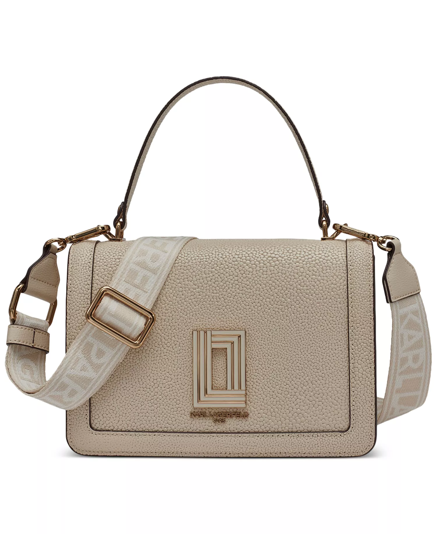 Simone Patent Flap Crossbody Bag - Brie - NO SIZE