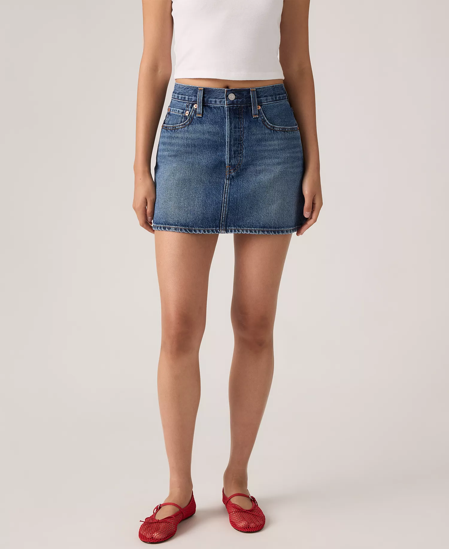 Women's Icon Cotton Denim Skirt - Beautiful Target Skirt - 24
