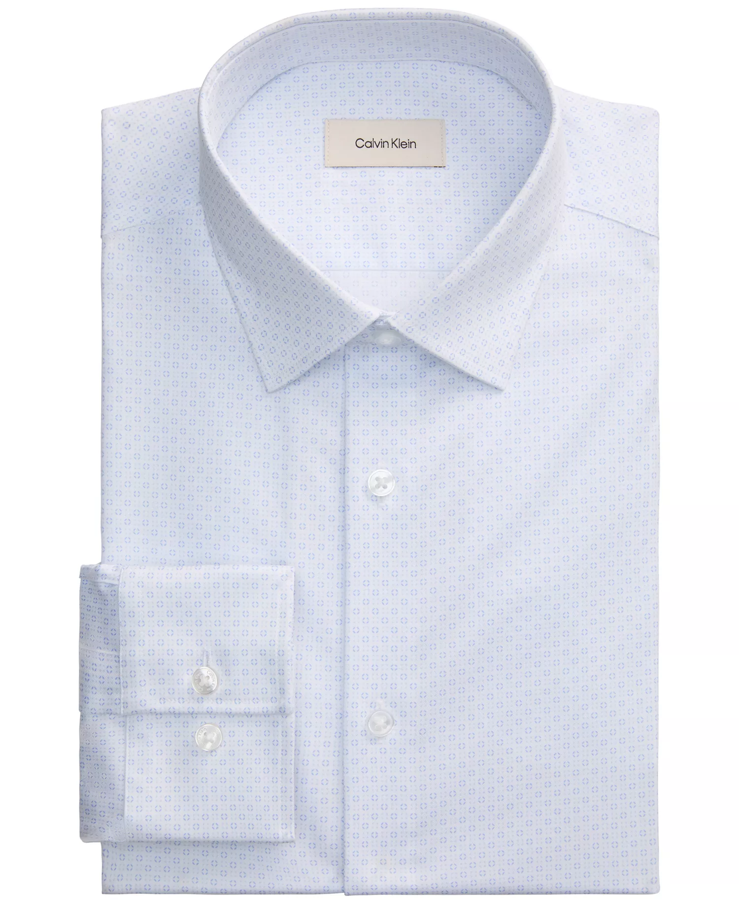 Men's Spread Collar Regular-Fit Dress Shirt - Blue - 14 32/33