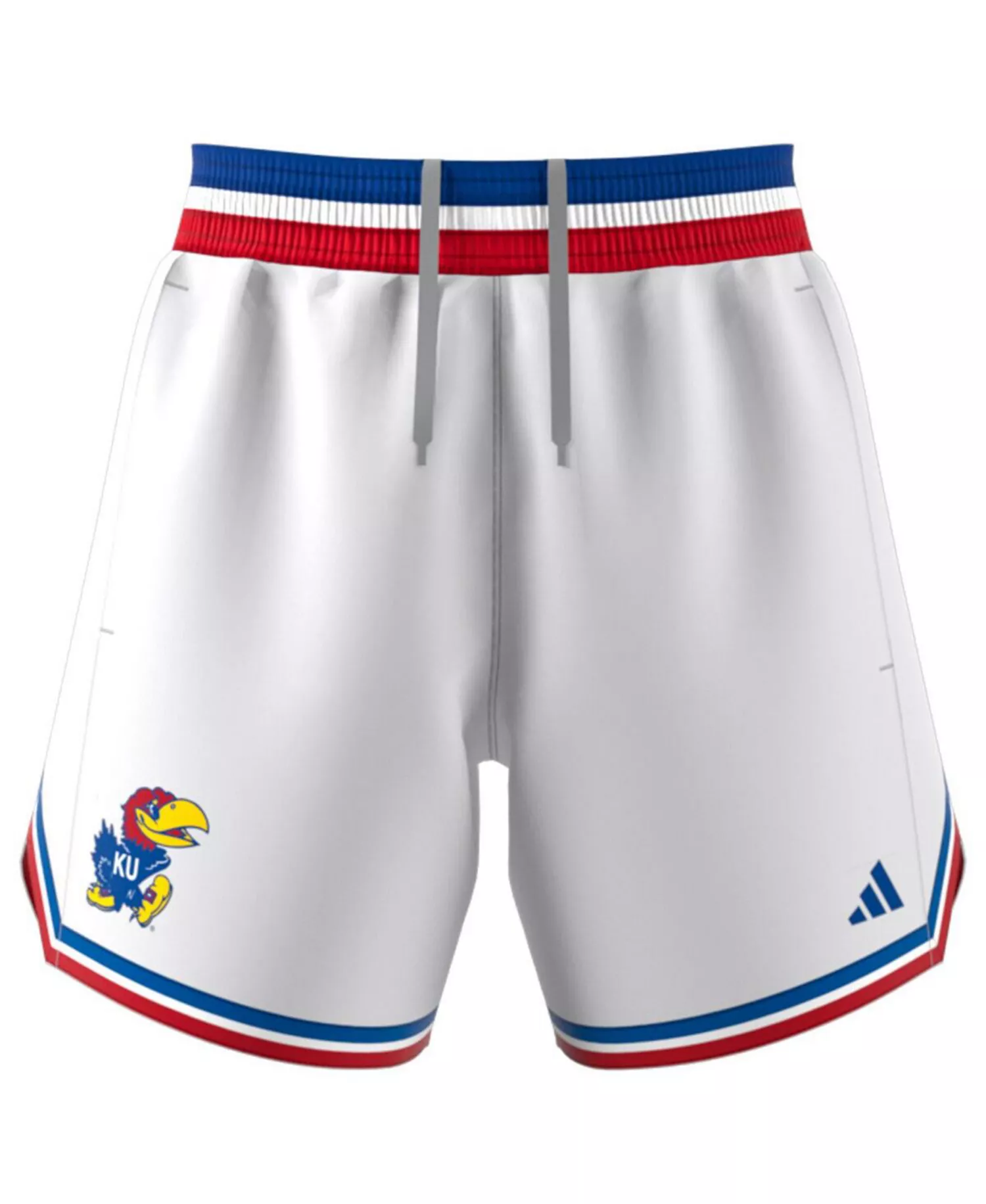 Men's White Kansas Jayhawks Swingman Replica Basketball Shorts - White - L