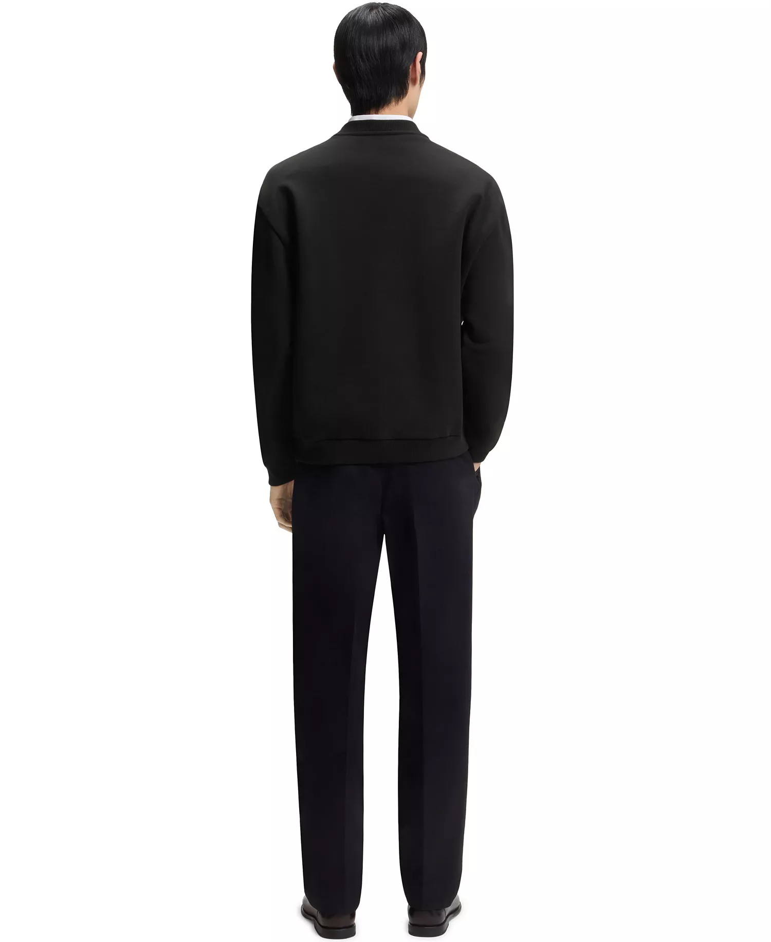 Men's Cotton Terry Oversized-Fit Logo Sweatshirt - Black - 2XL