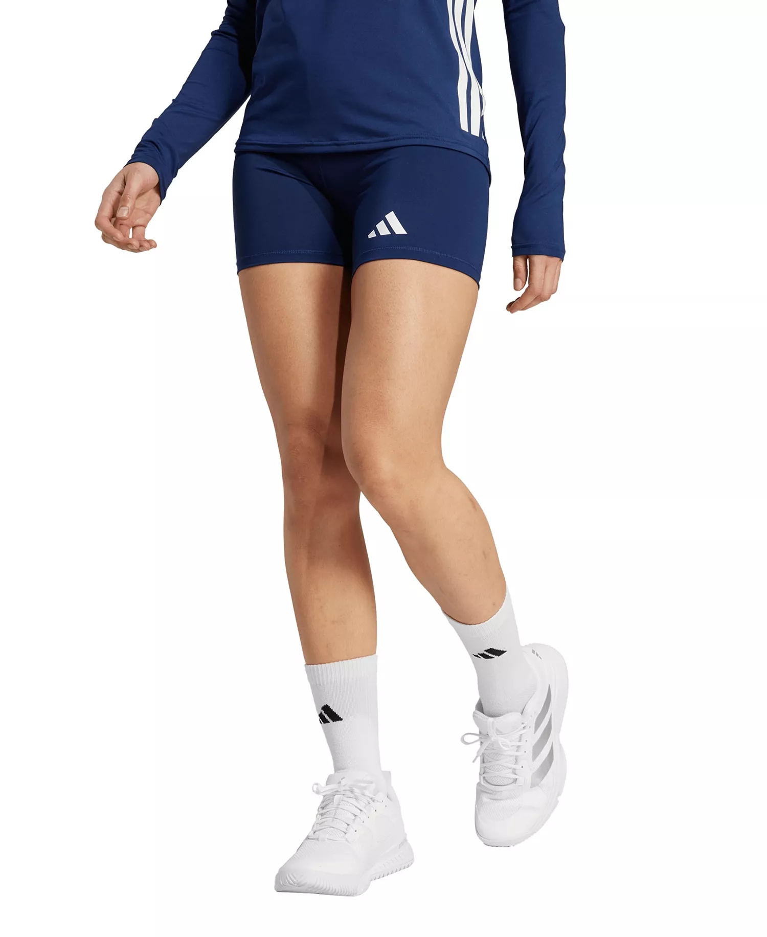Women's Techfit Volleyball High Rise Shorts - Team Navy Blue - L