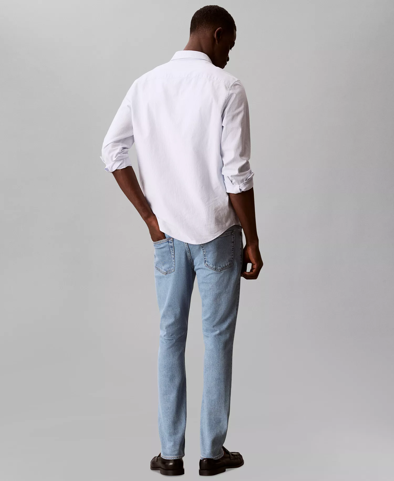 Men's Slim-Fit Stretch Denim Jeans - Adam Light Stone - 29x30