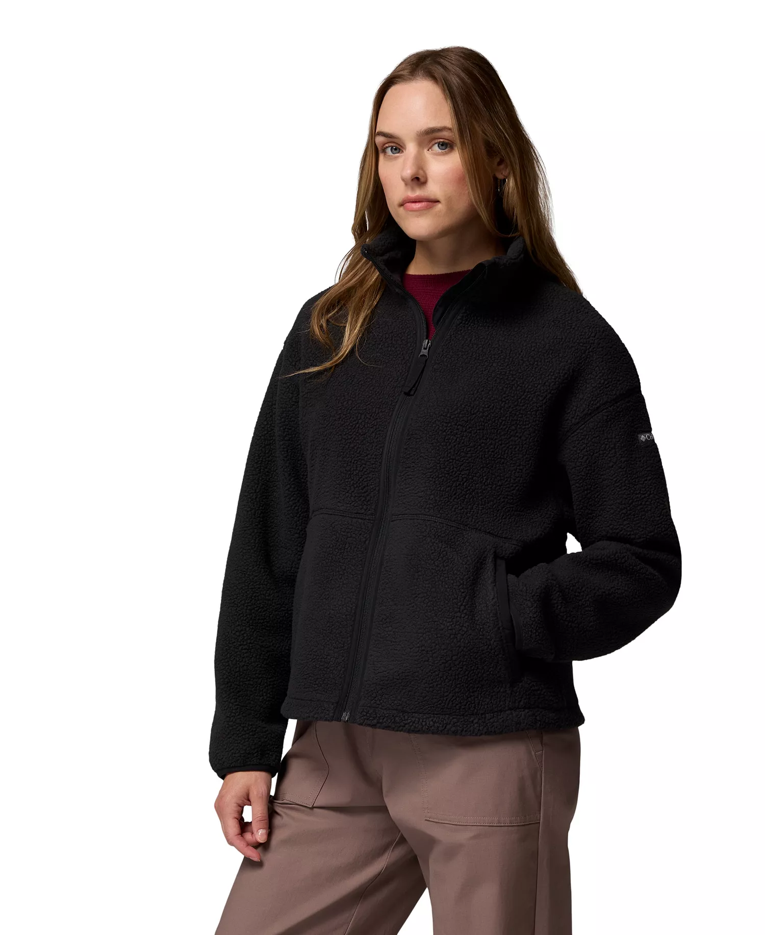 Plus Kenton Full-Zip Fleece Jacket - Black - 1X