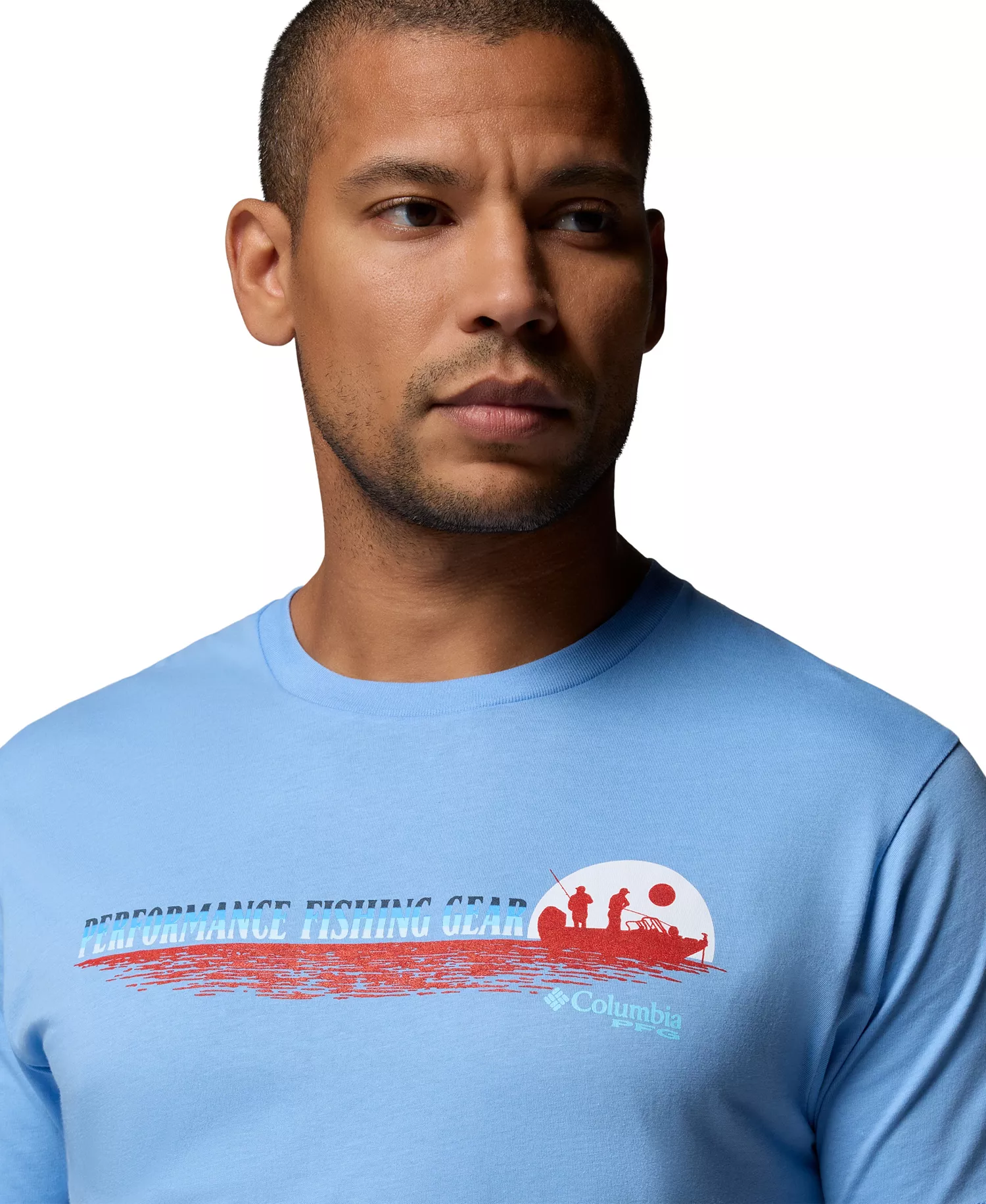 Men's PFG Elliot Graphic T-Shirt - Light Blue - L