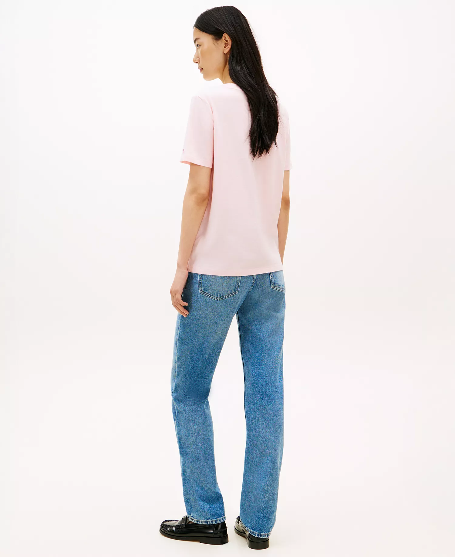 Women's Graphic Floral Crew Neck T-Shirt - Breezy Blue - L