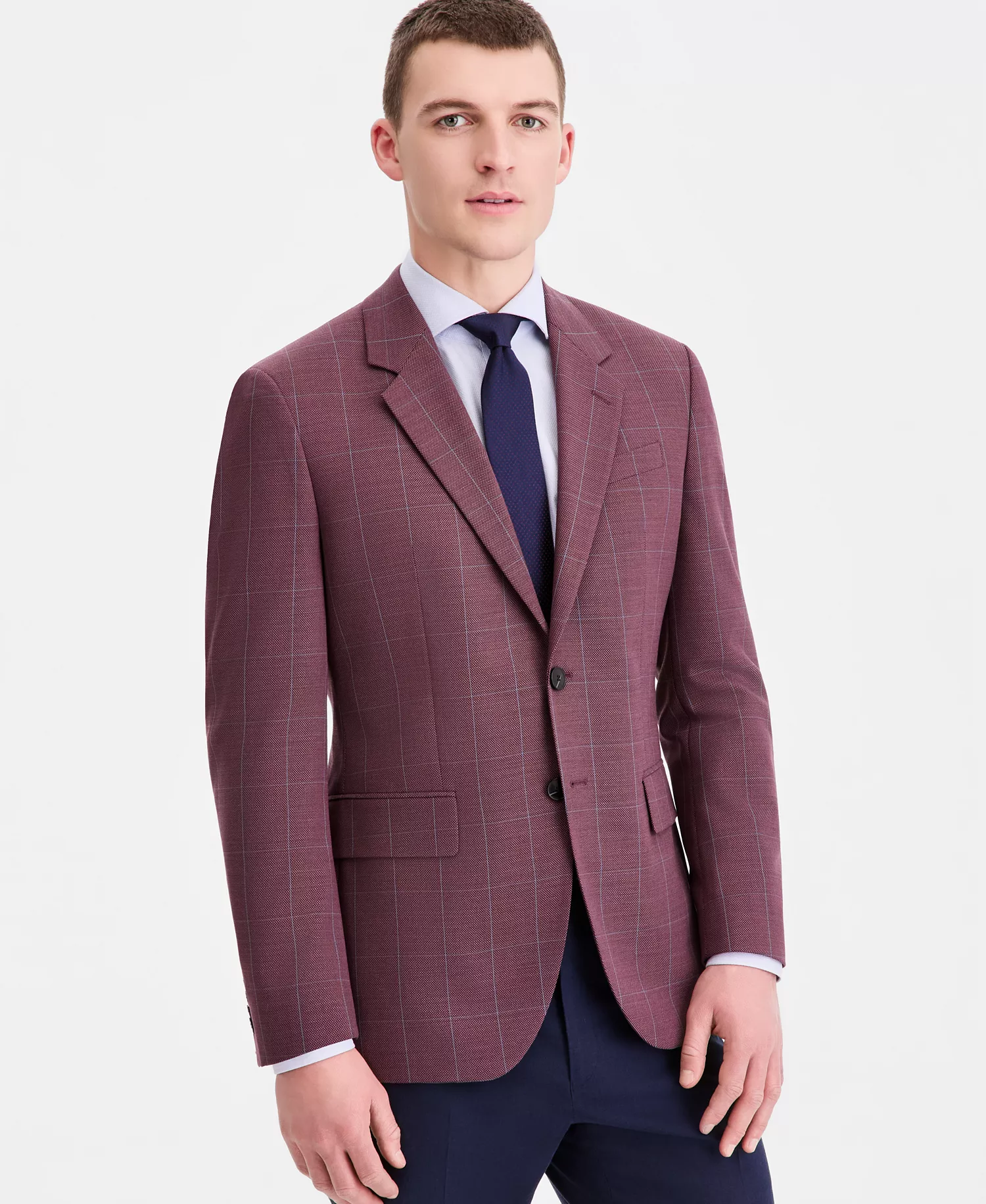 Men's Modern-Fit Blue Blazer - Blue - 36R