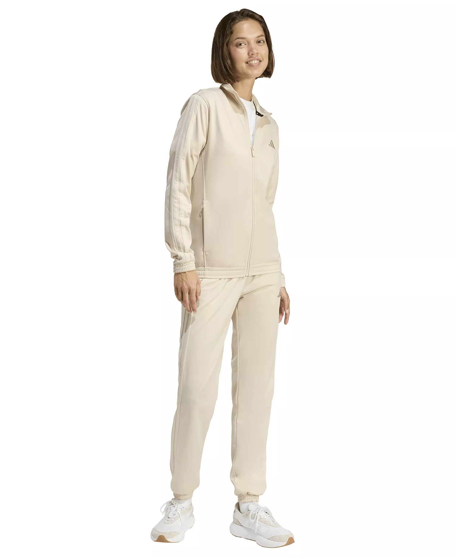 Women's Tricot 3-Stripes Sportswear Track Jacket - Beigekhaki - 2XL