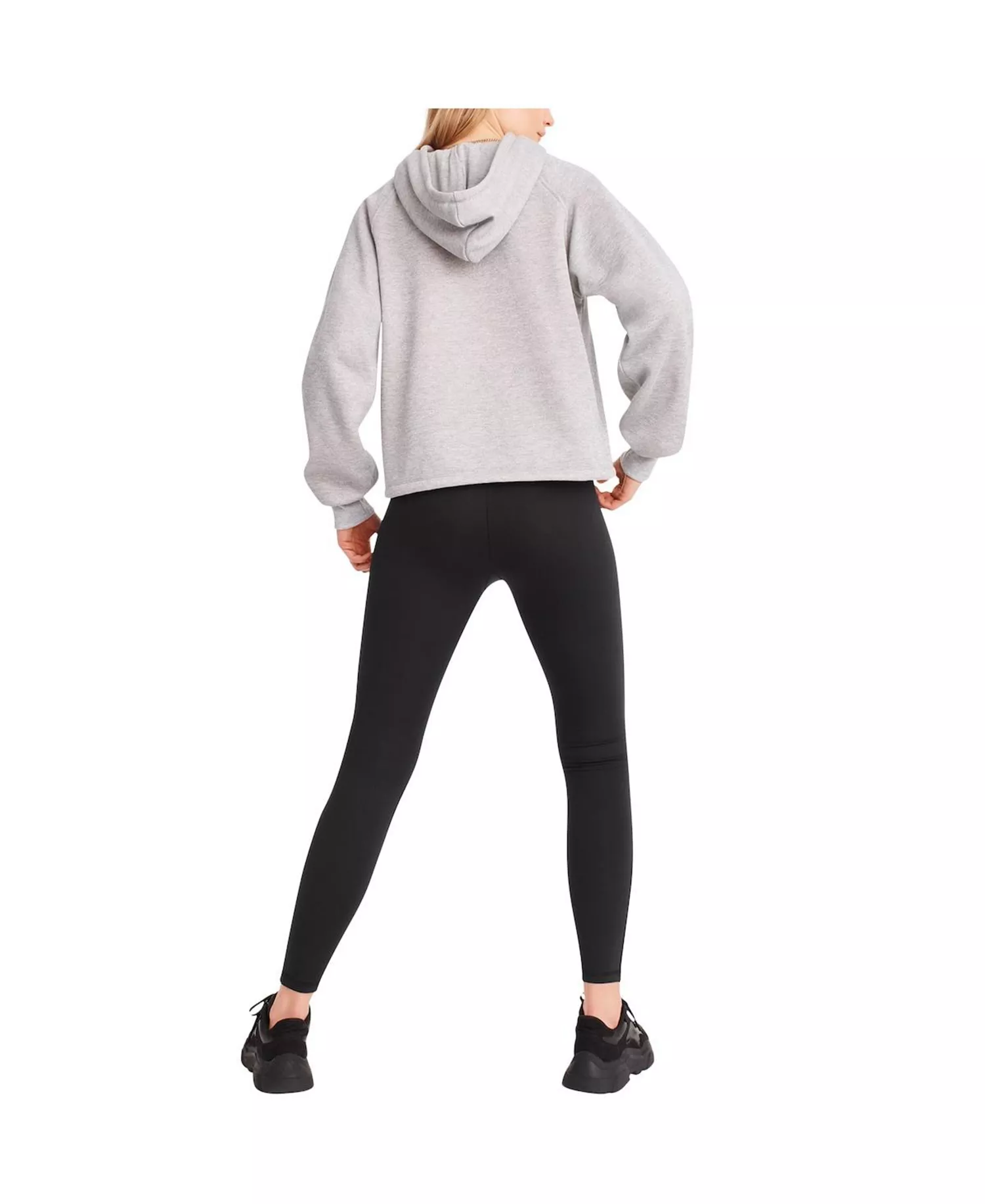 DKNY Women's Heather Gray Los Angeles Rams Debbie Dolman Raglan Pullover Hoodie - Heather Gray - L