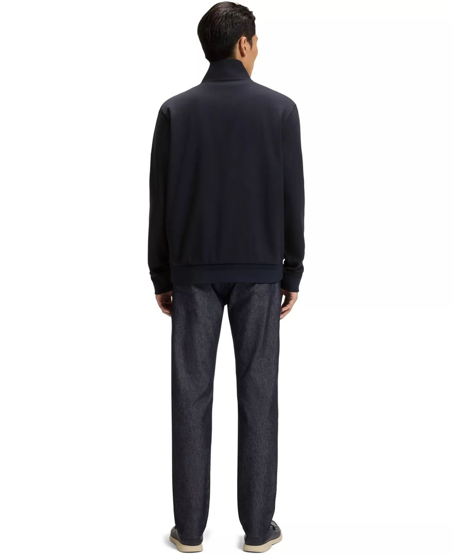 Men's Regular-Fit Zip-Up Sweatshirt - Dark Blue - L