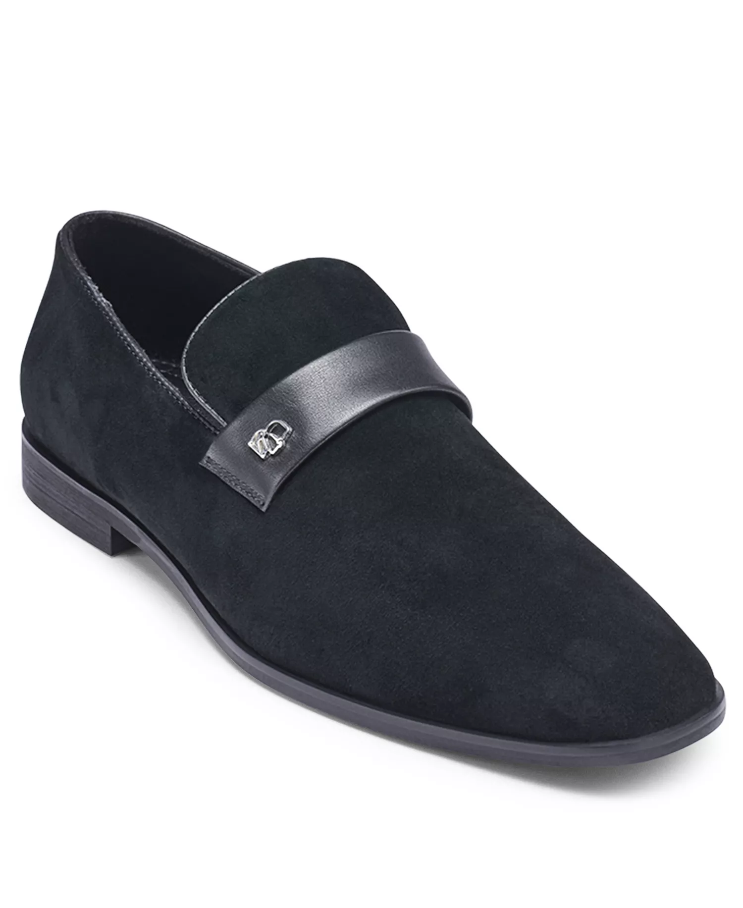 Men's Round Toe Evening Loafers - Black - 10.5M