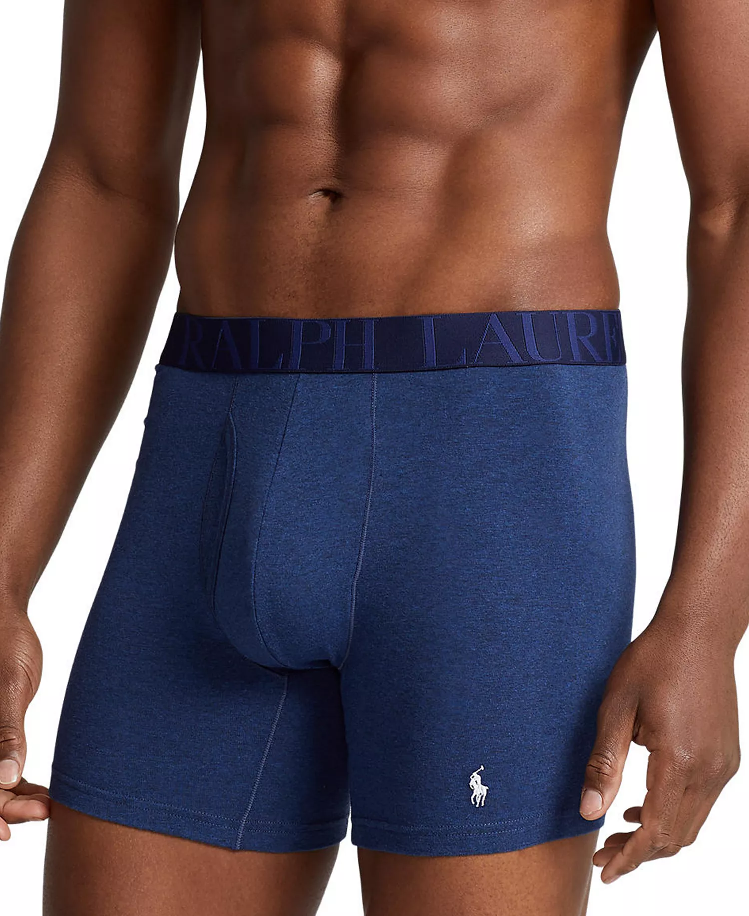 Men's 5-Pack Stretch Classic Fit Boxer Briefs - Assorted Blue/Black/Grey - L