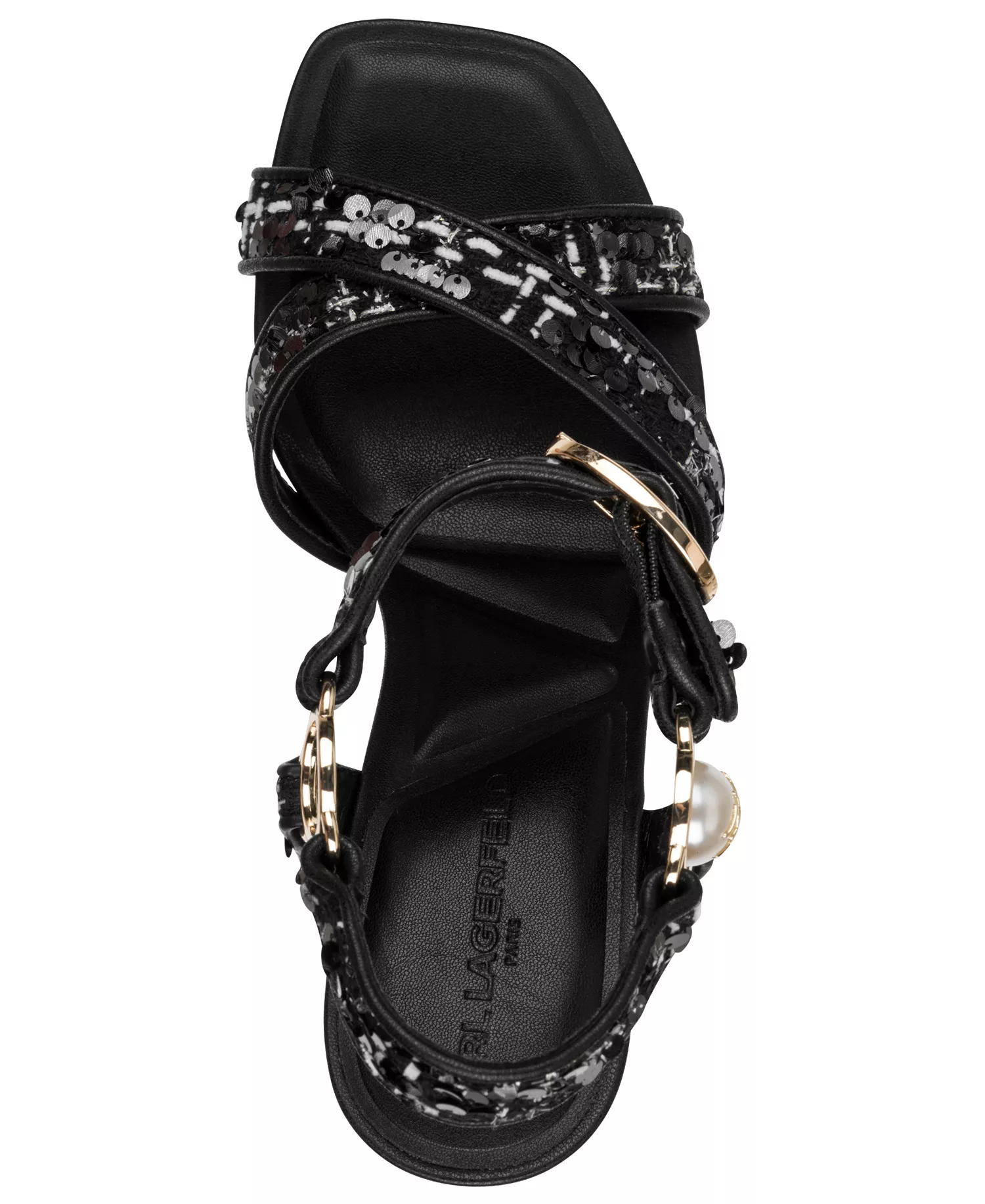 Women's Daelin Square Toe Sandals - Black - 10