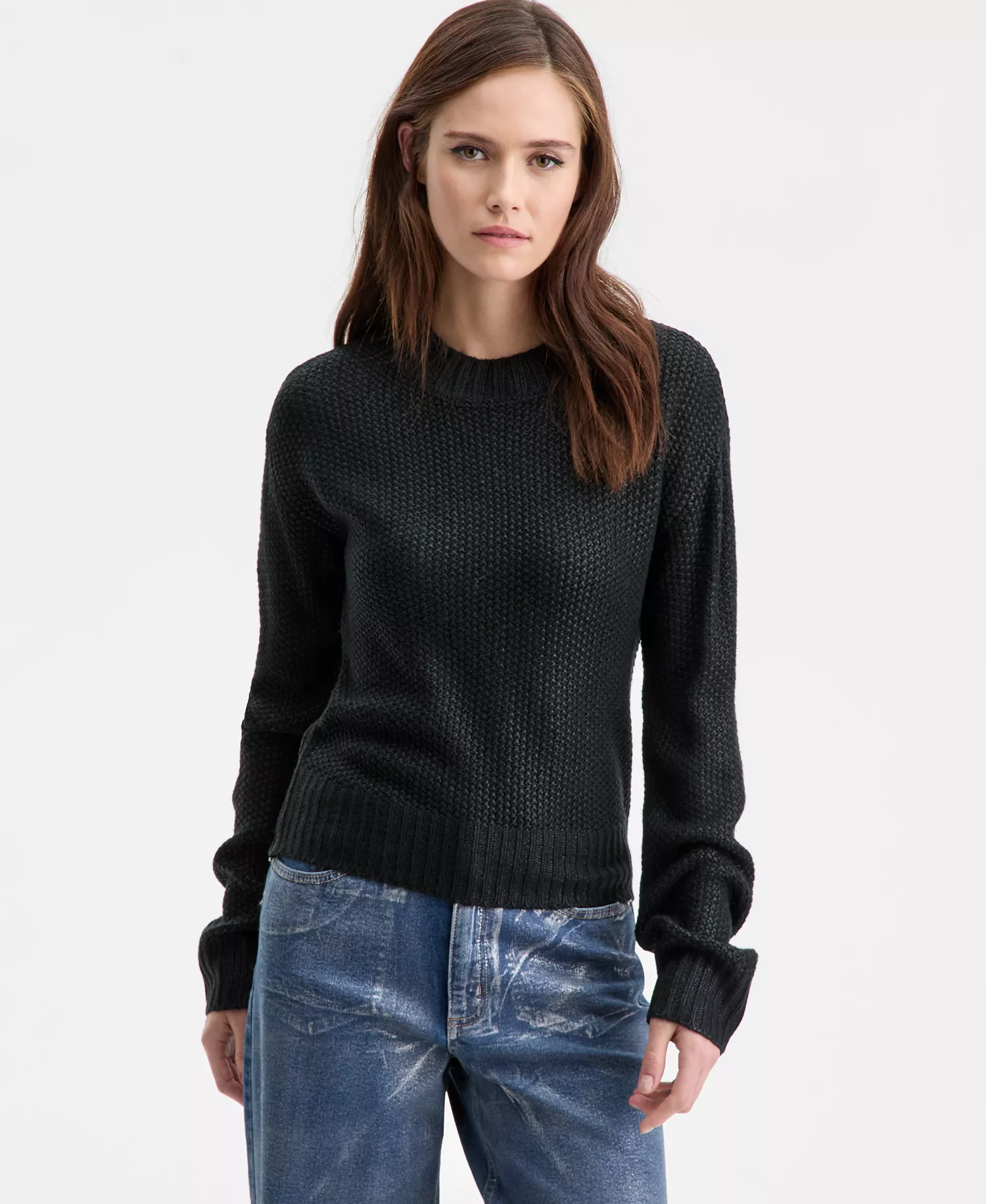 Women's Shine Sweater, Macy's Exclusive - Black - L