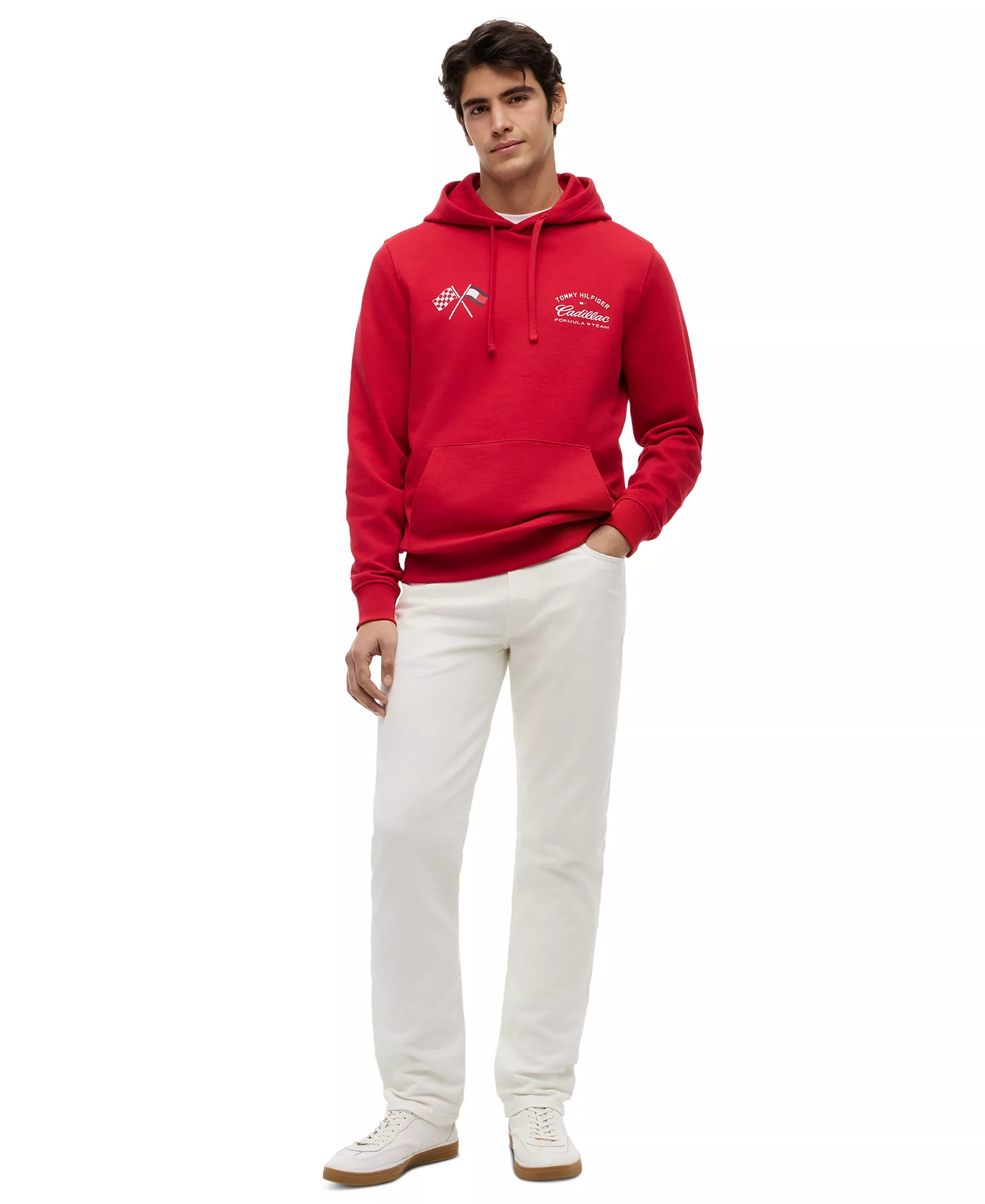 x Cadillac F1® Men's Varsity Graphic Hoodie - Red - L